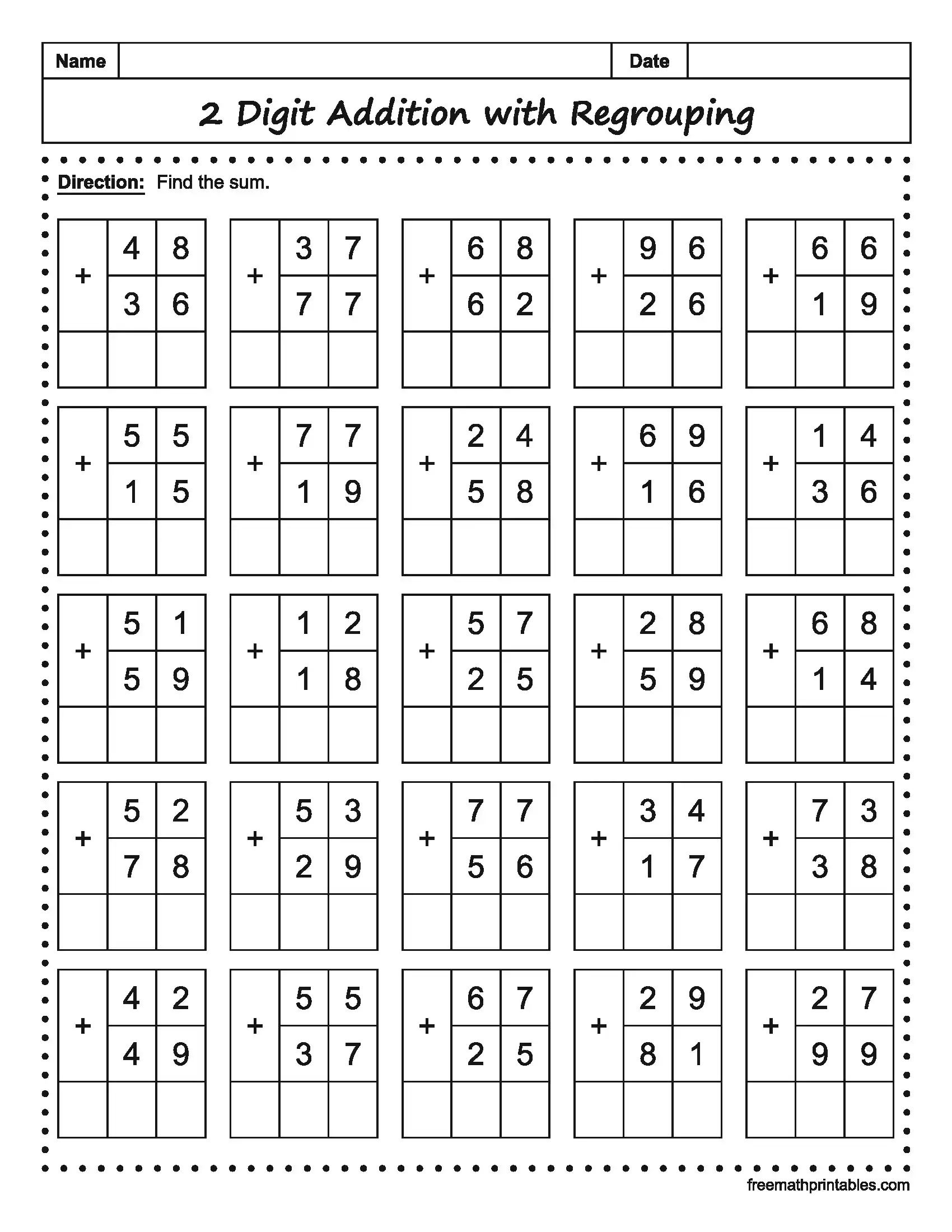 Math Worksheet 2