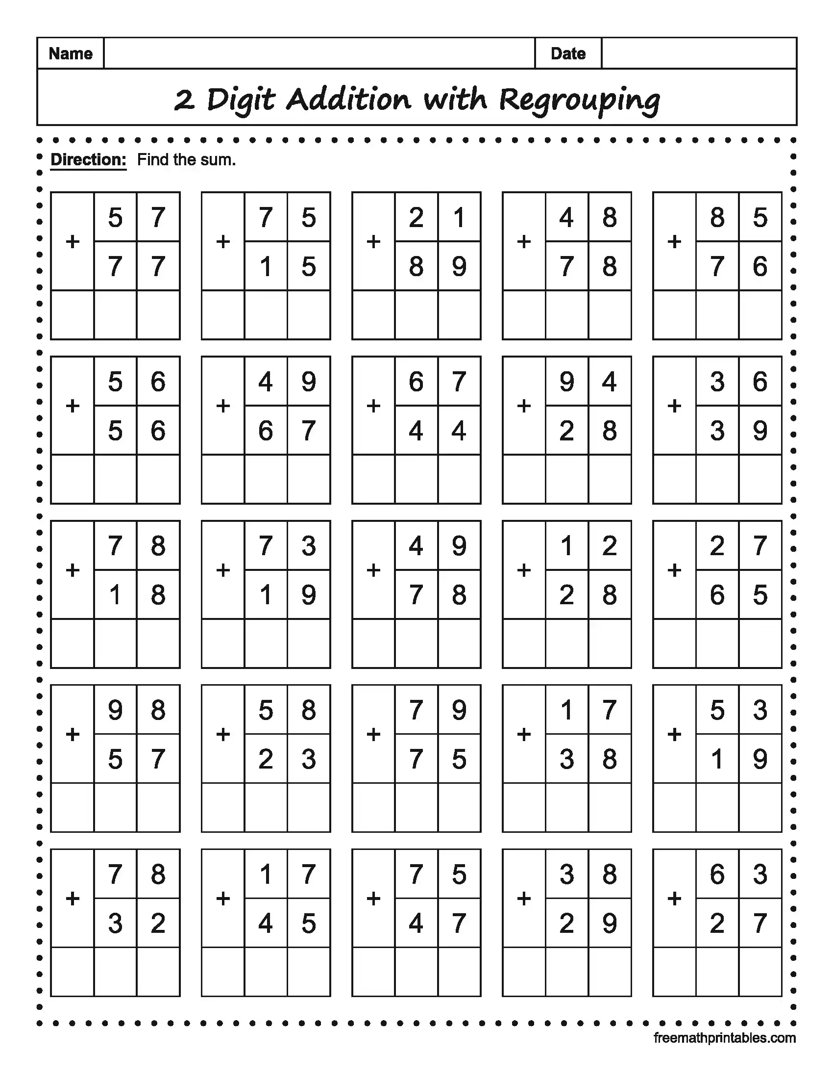 Math Worksheet 3