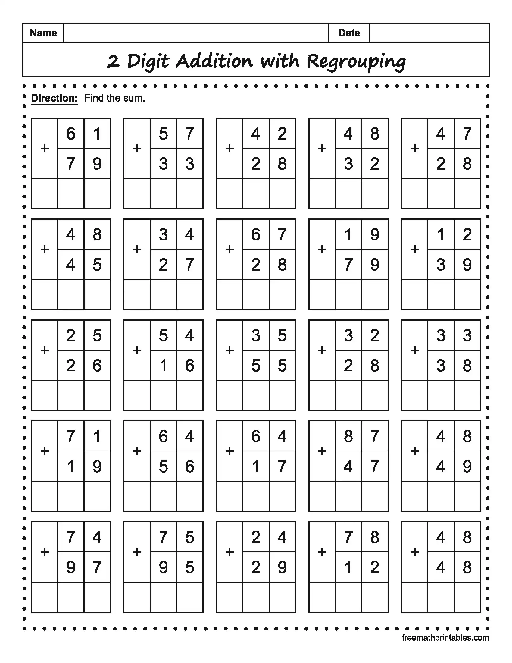 Math Worksheet 6
