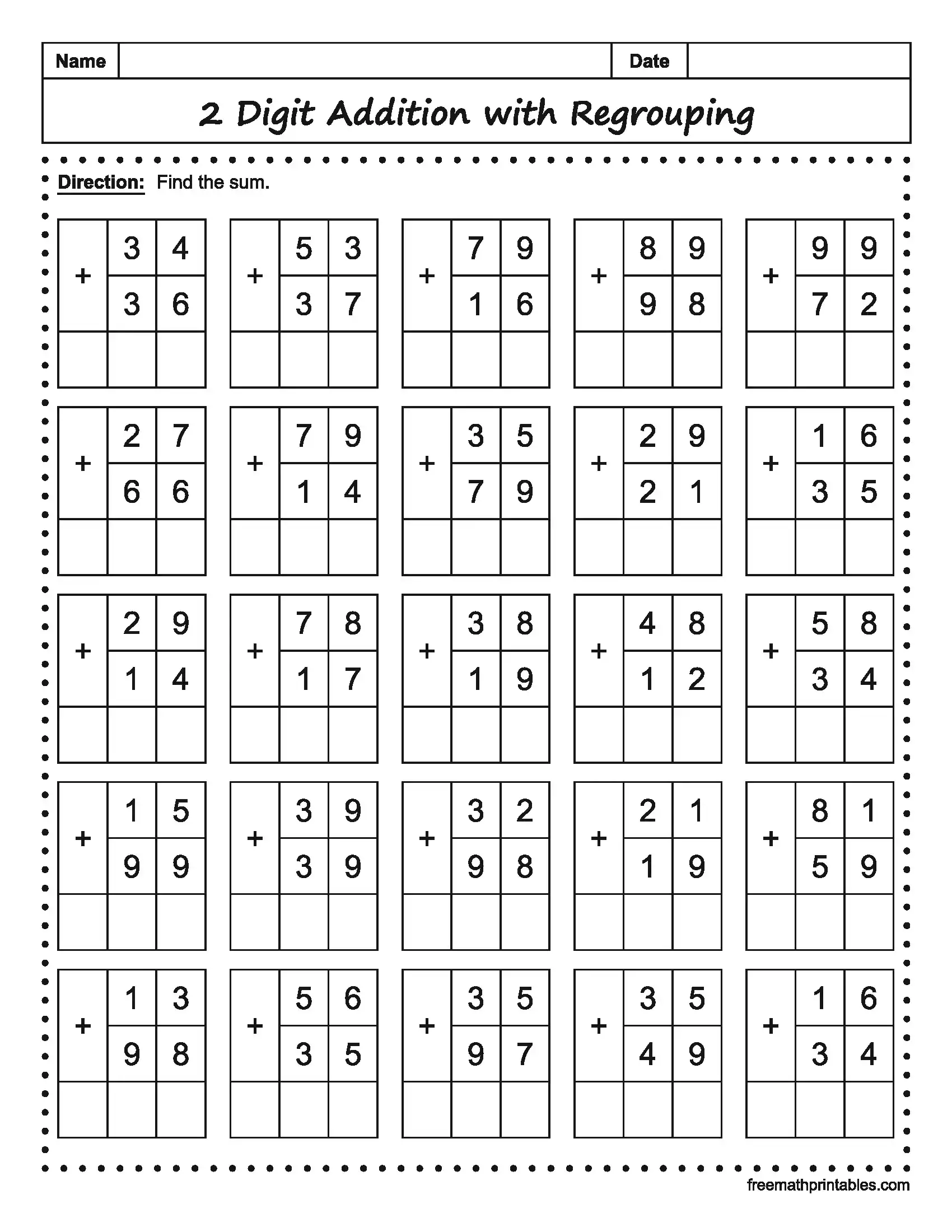 Math Worksheet 15