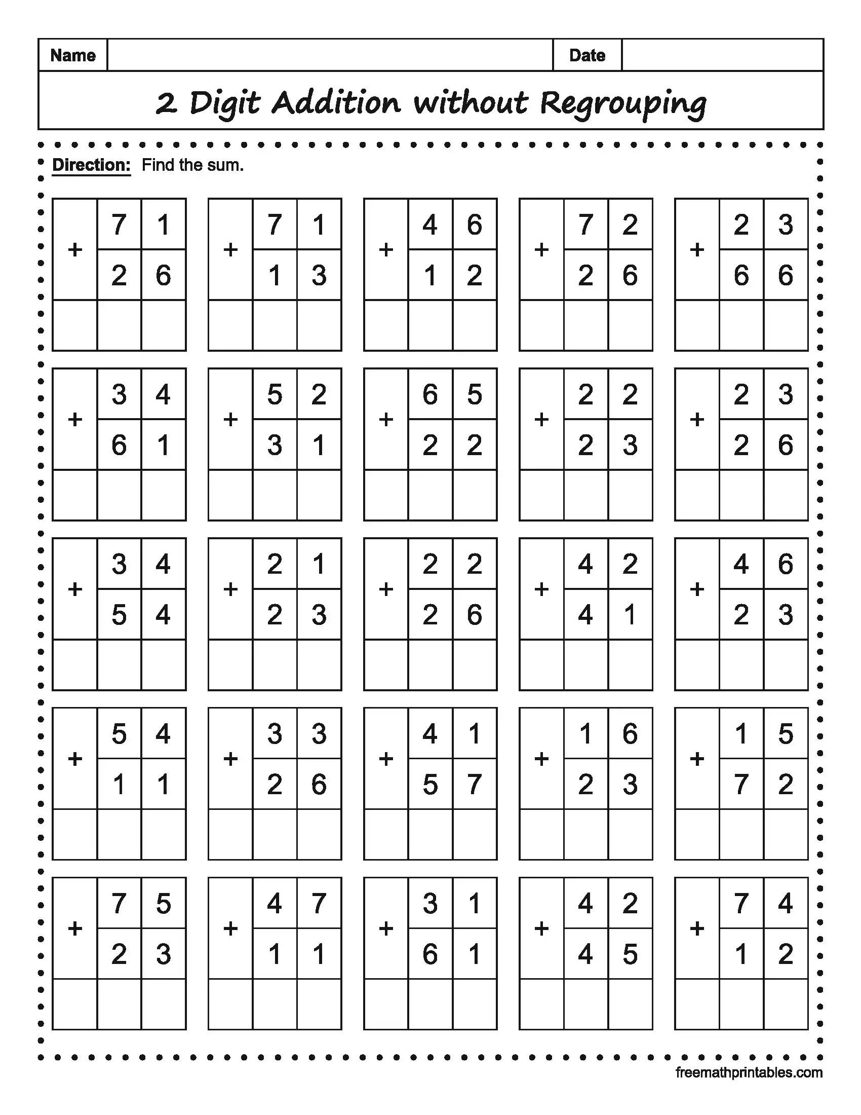 Math Worksheet 3