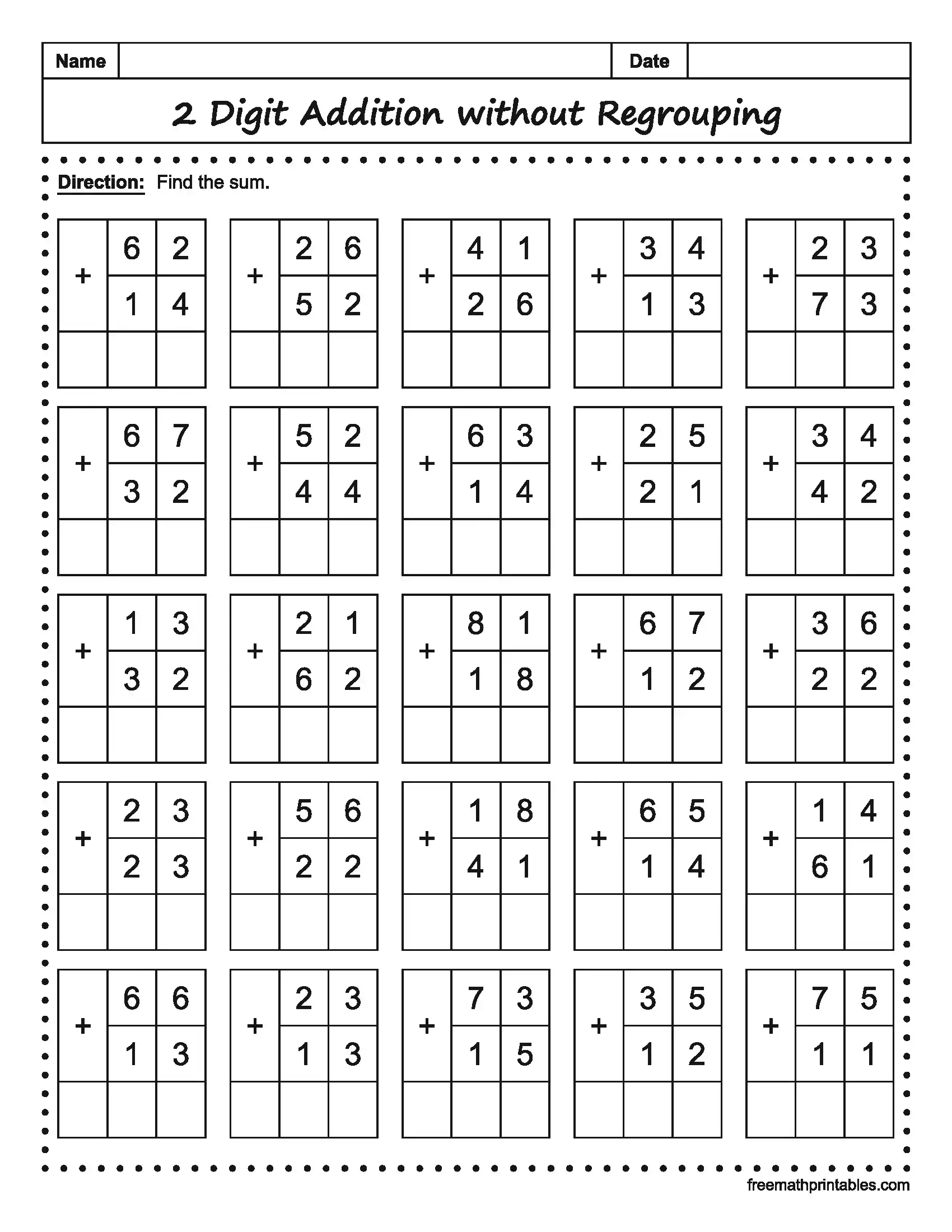 Math Worksheet 6
