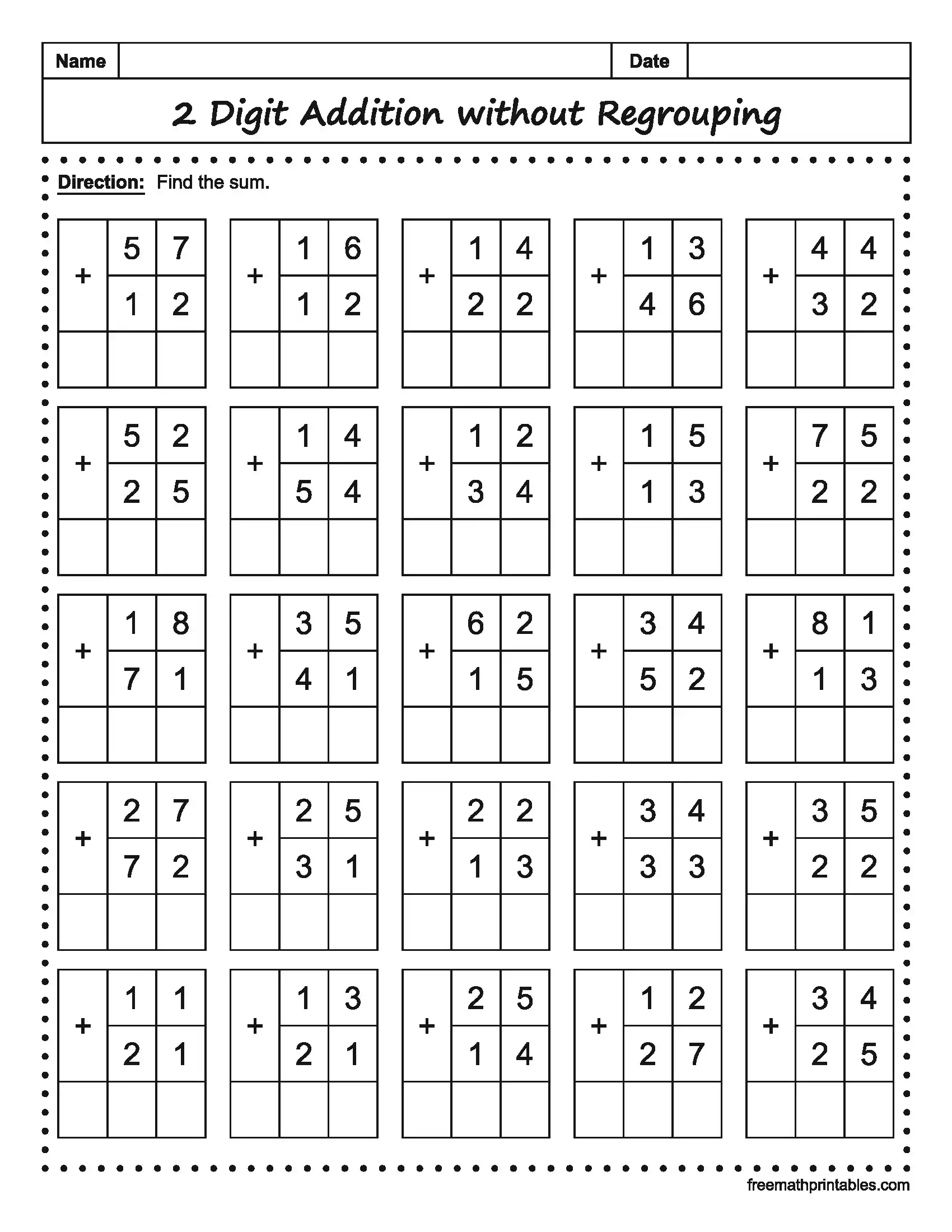 Math Worksheet 7