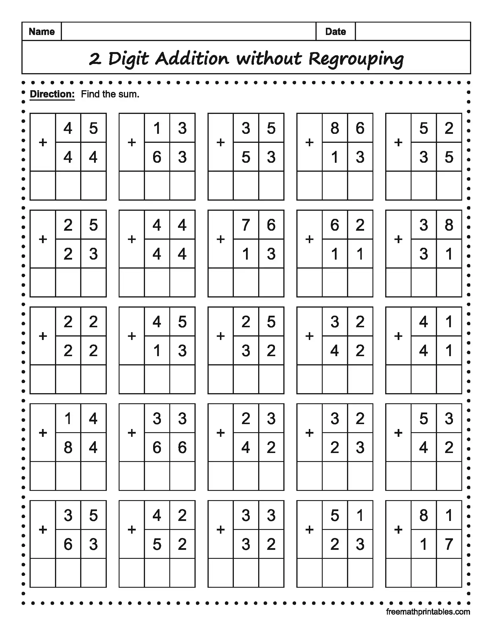 Math Worksheet 10