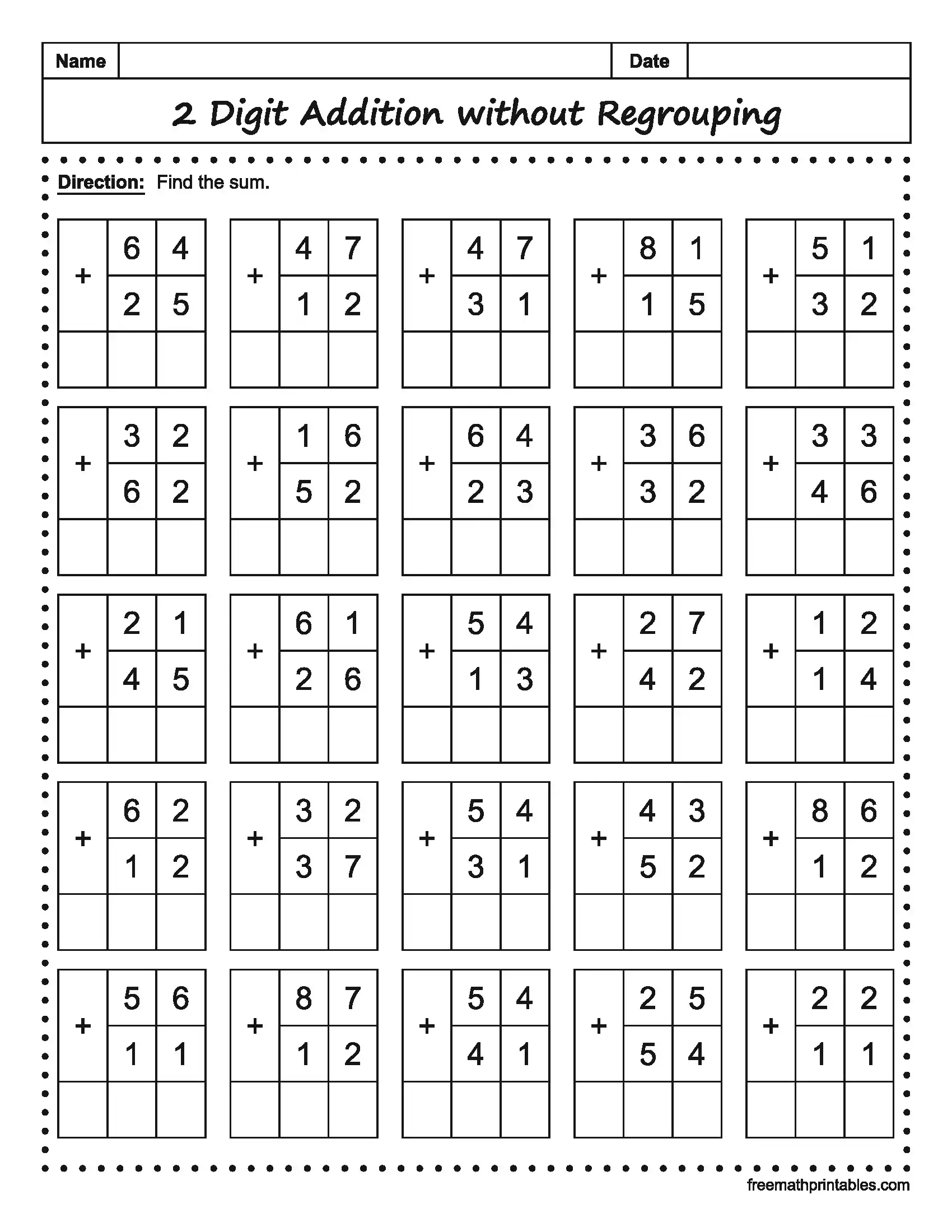 Math Worksheet 15