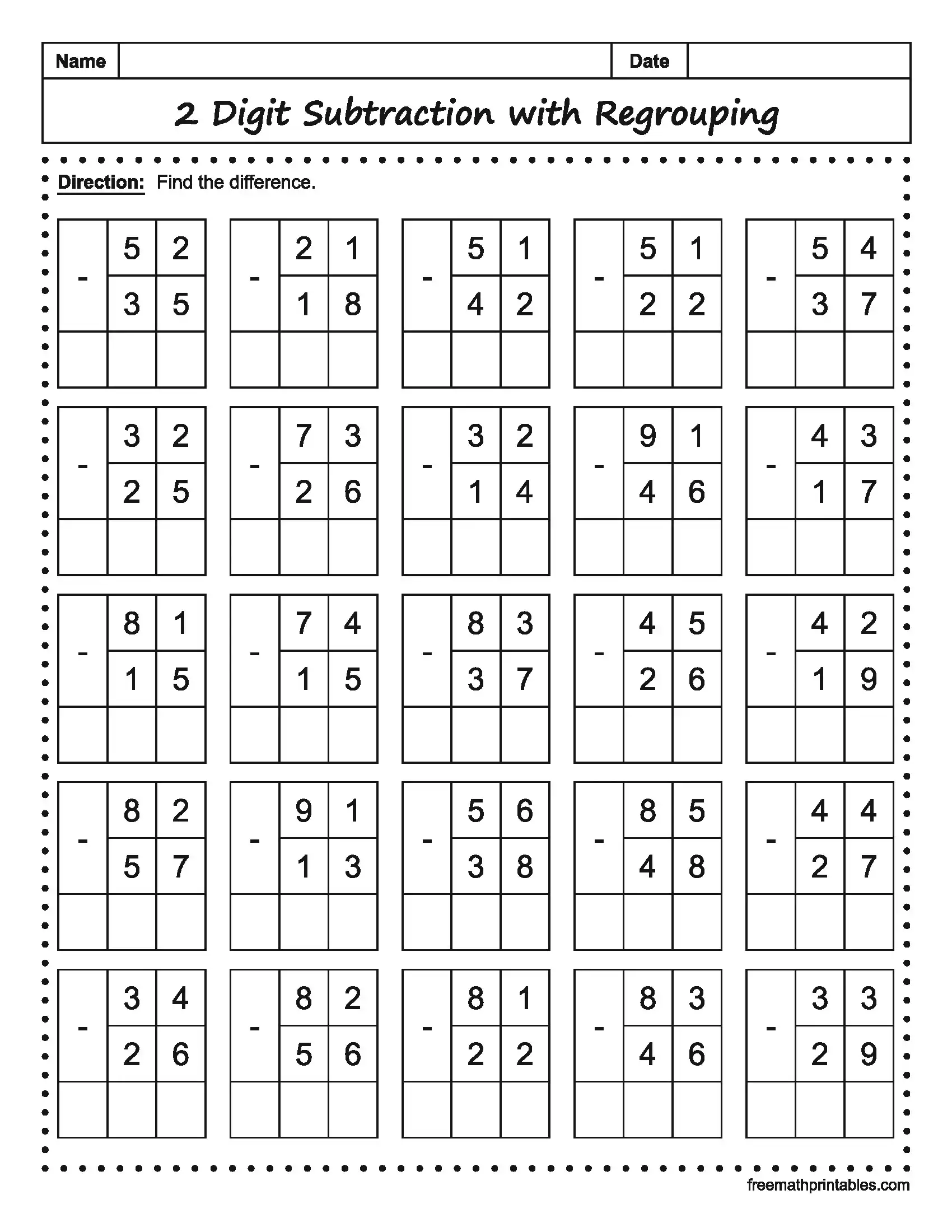 Math Worksheet 3