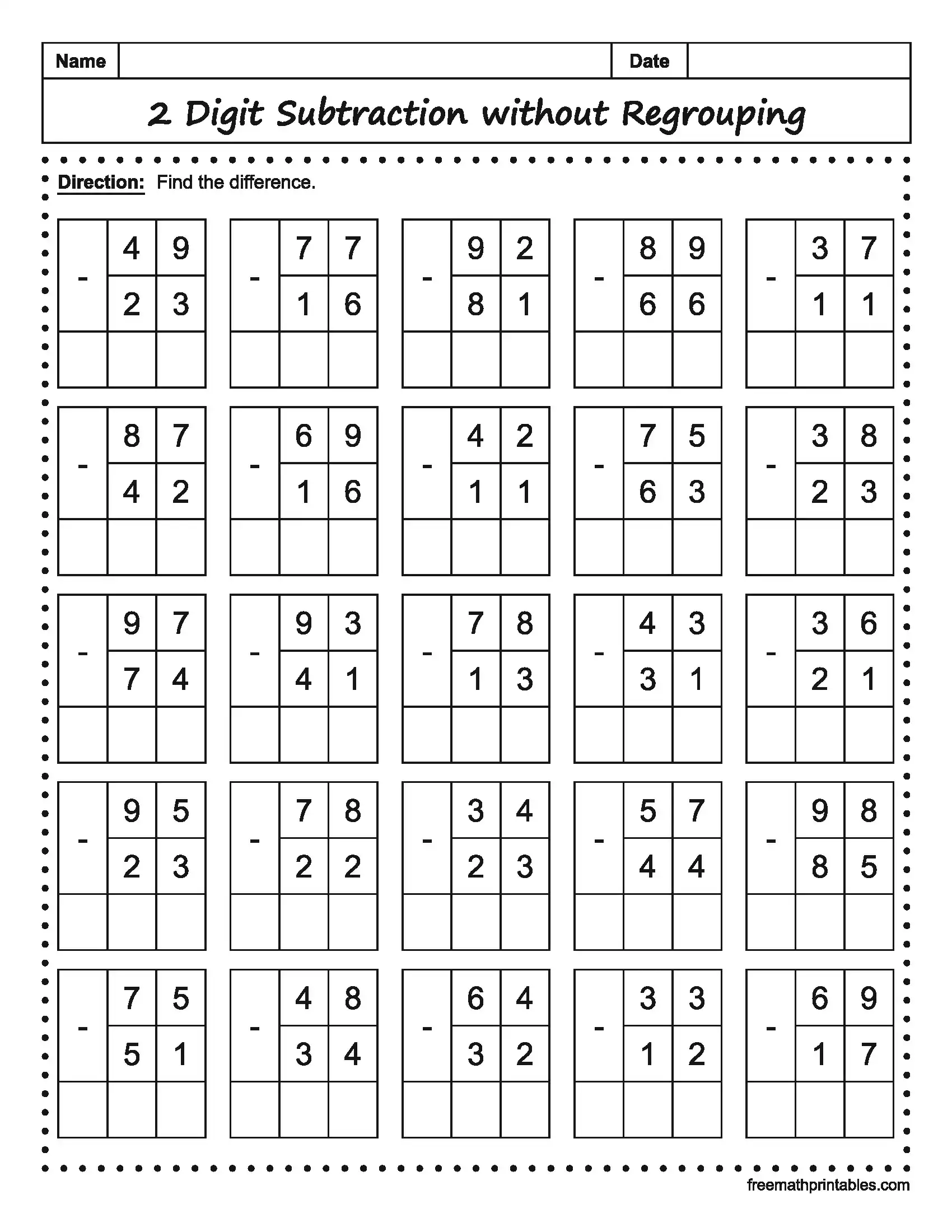 Math Worksheet 7