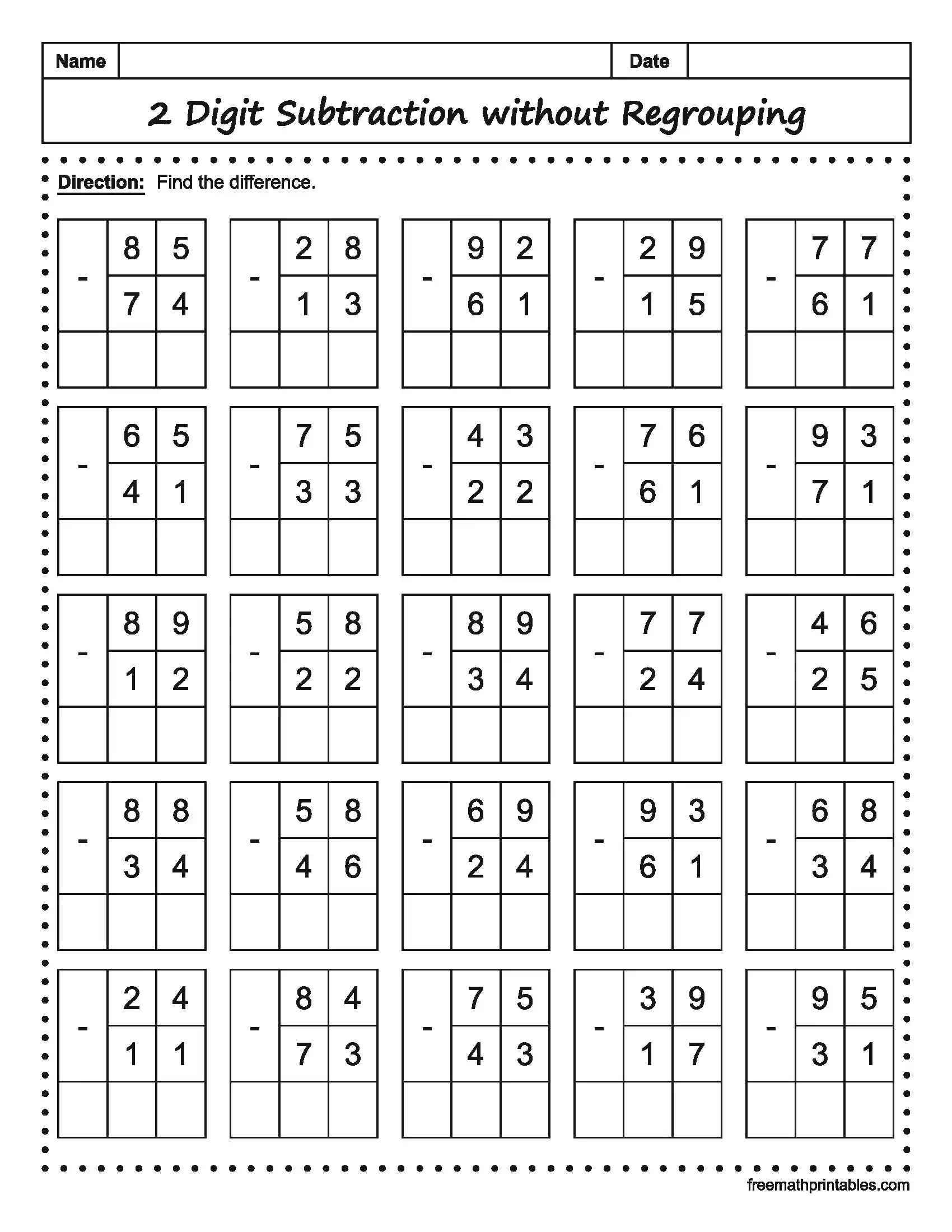 Math Worksheet 8