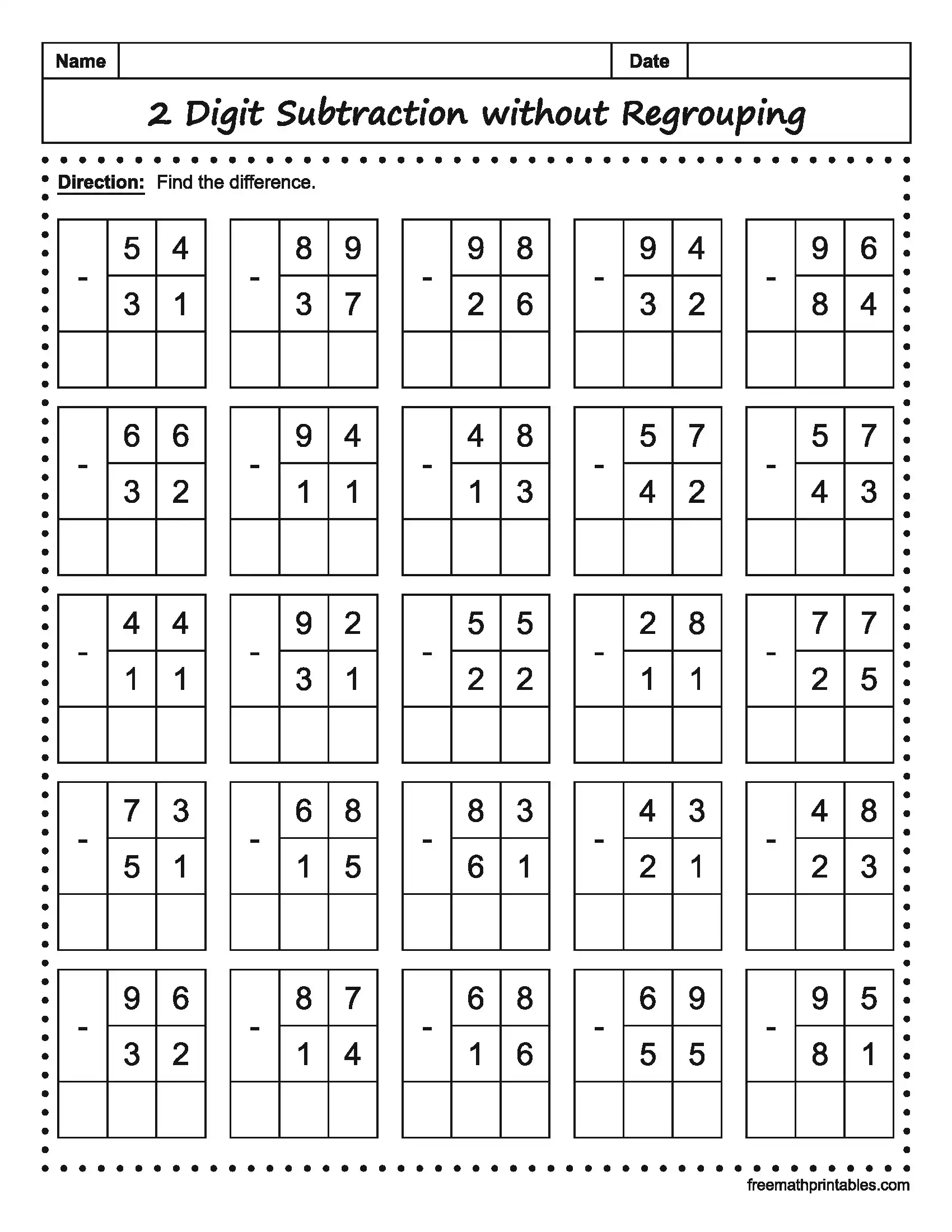 Math Worksheet 17