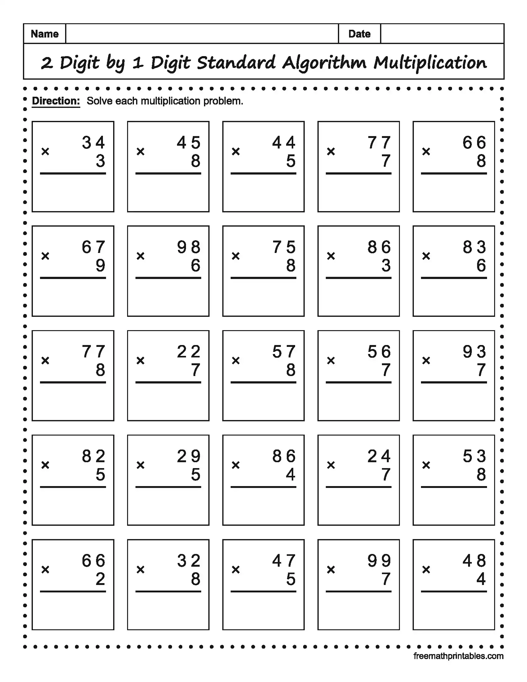 Math Worksheet 3