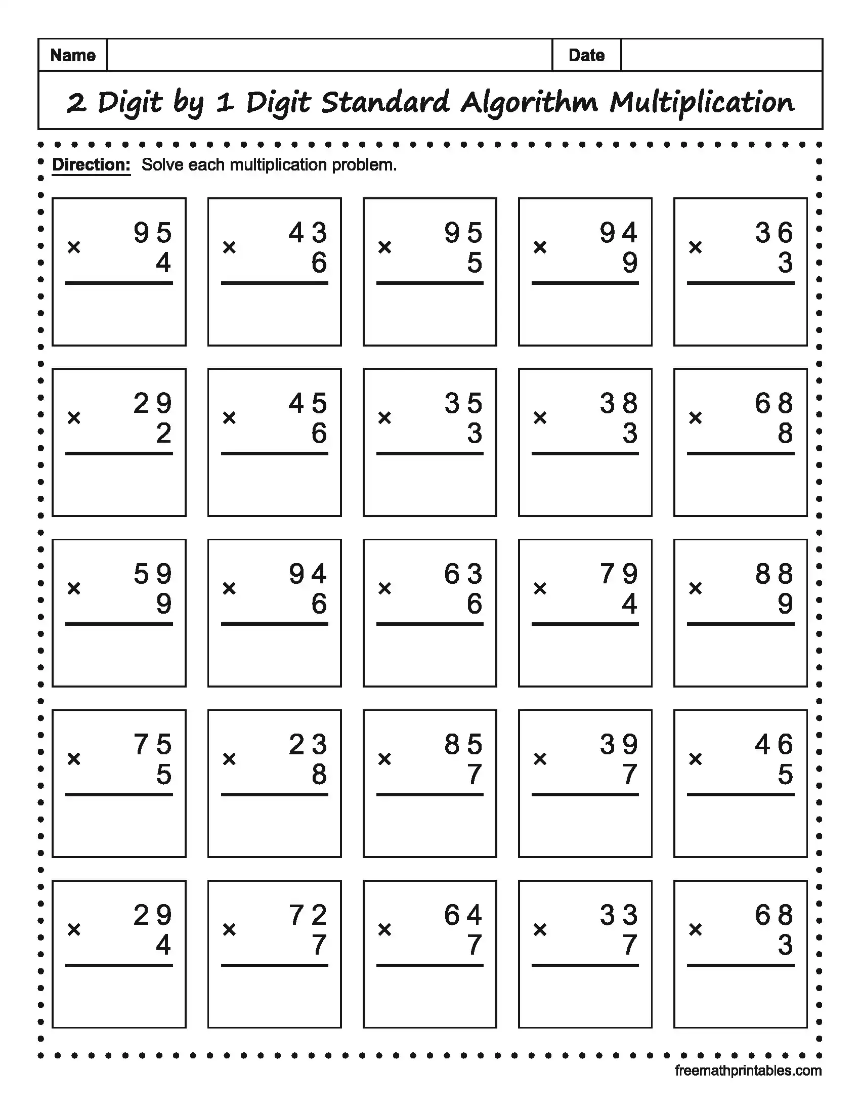 Math Worksheet 7