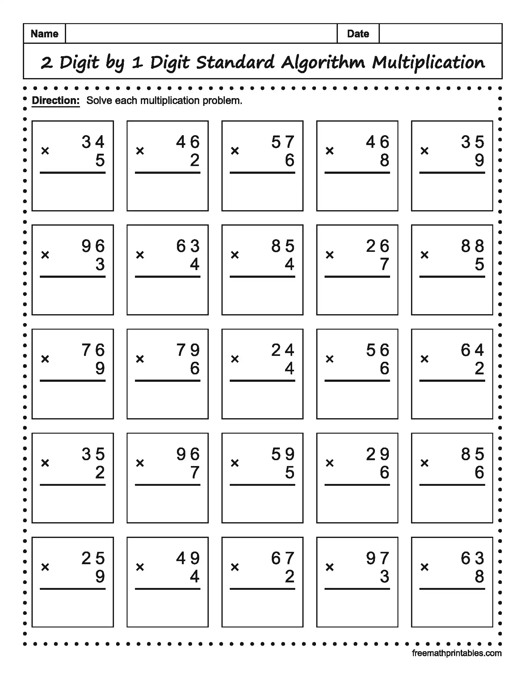Math Worksheet 8