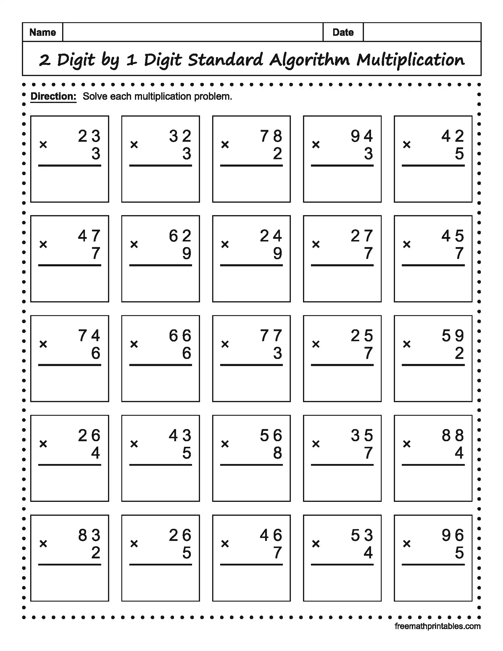 Math Worksheet 10