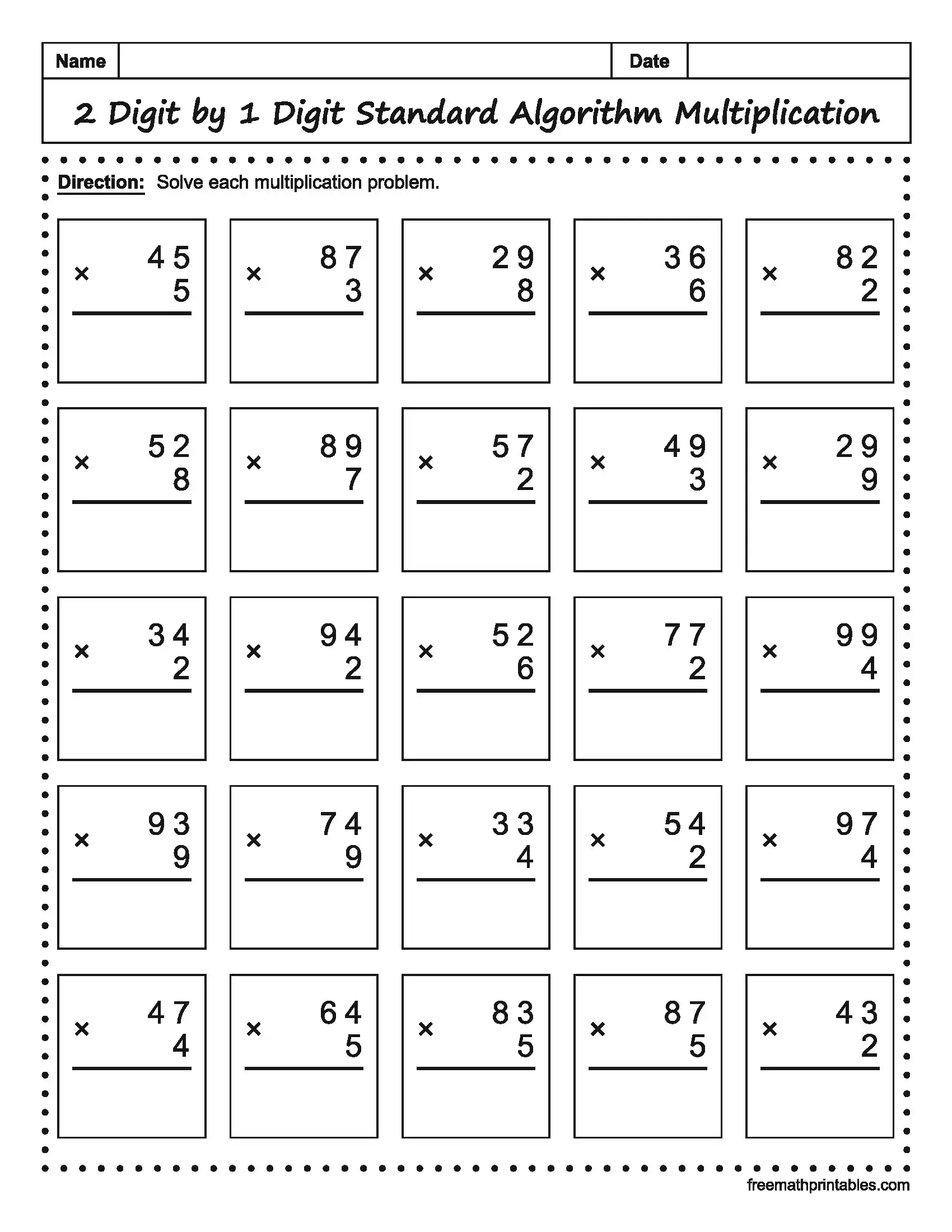 Math Worksheet 11
