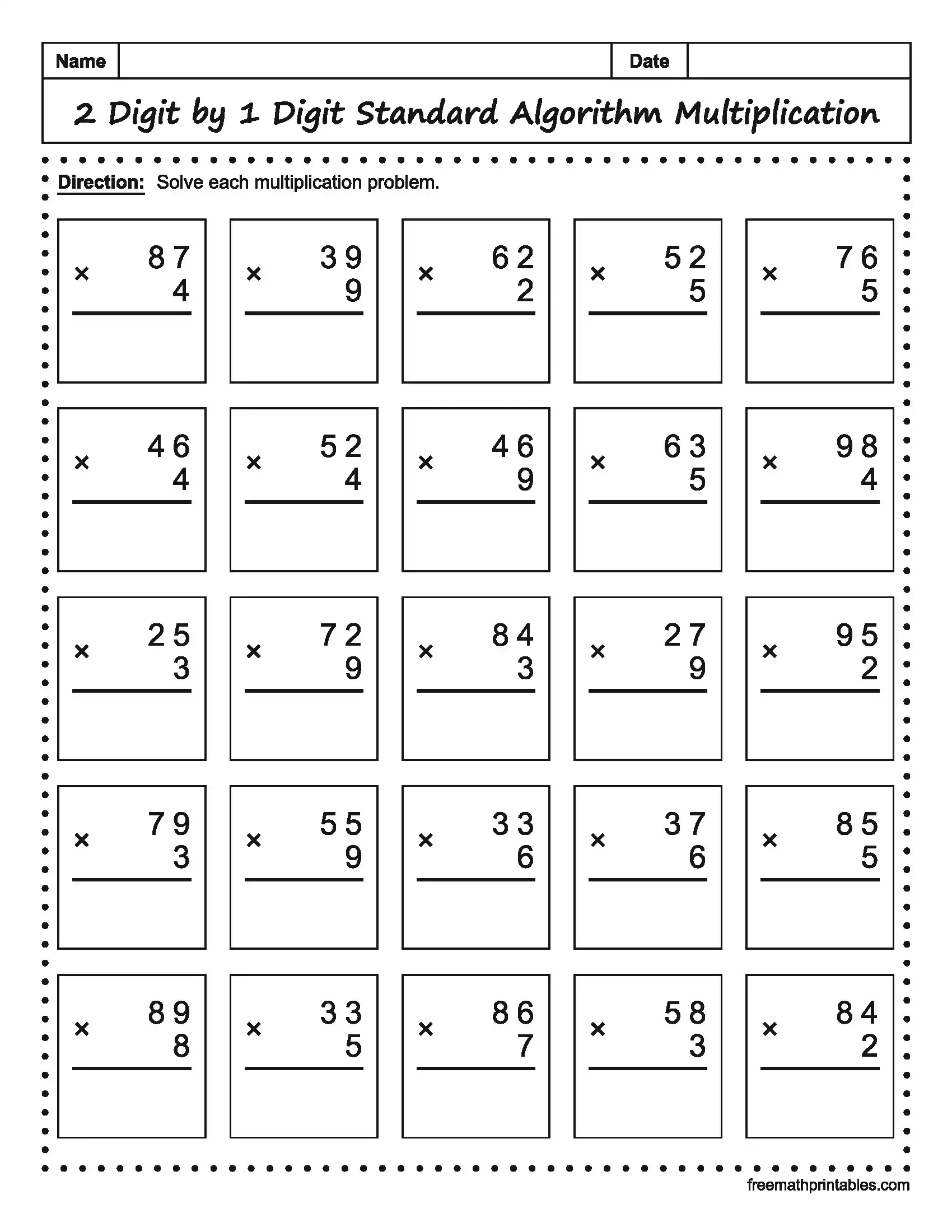 Math Worksheet 12