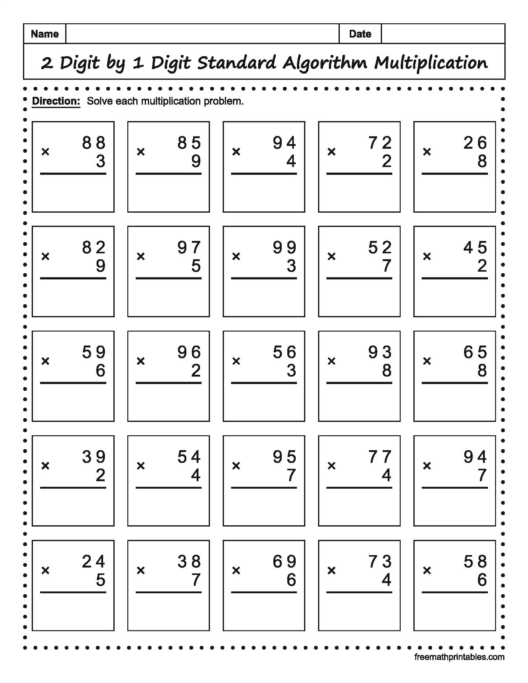 Math Worksheet 18