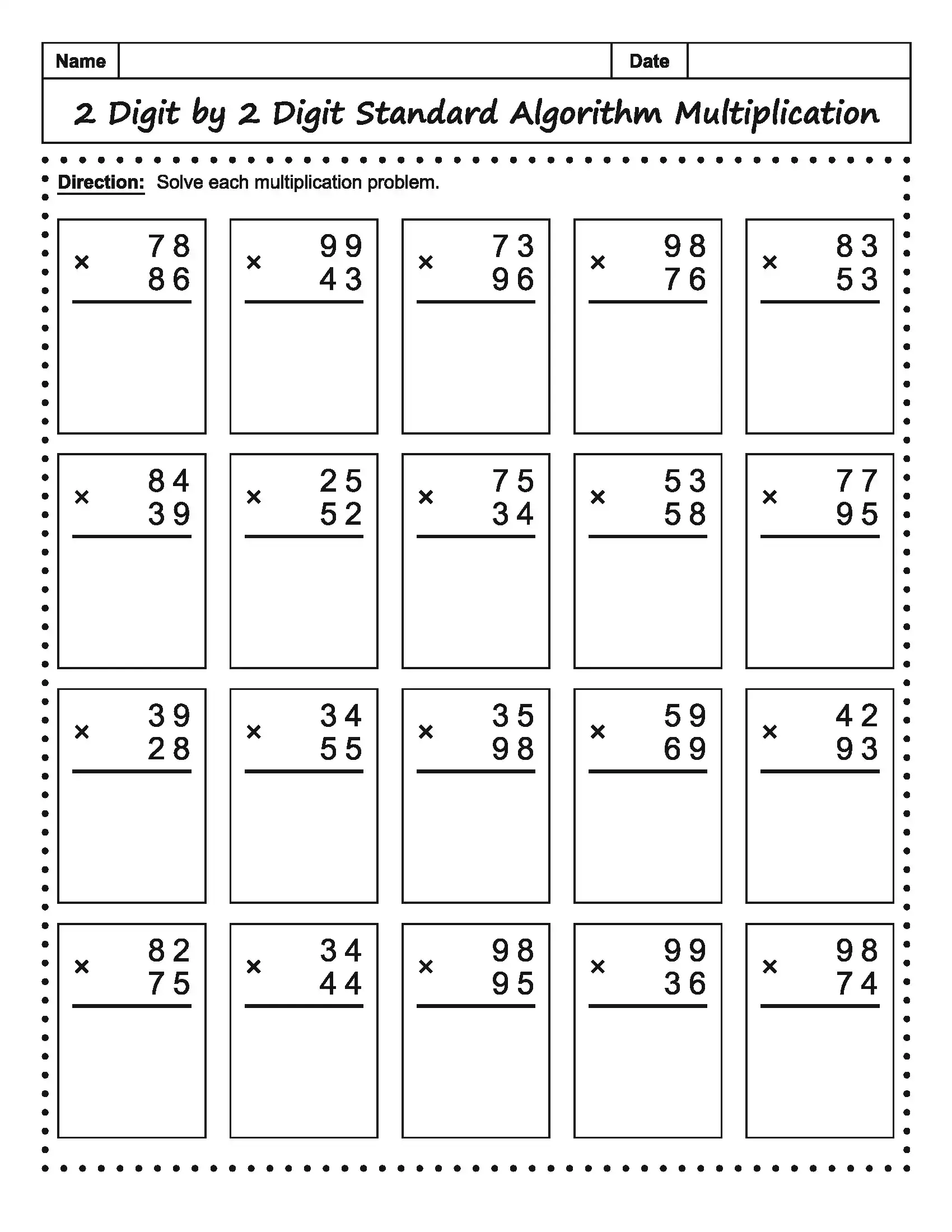 Math Worksheet 2