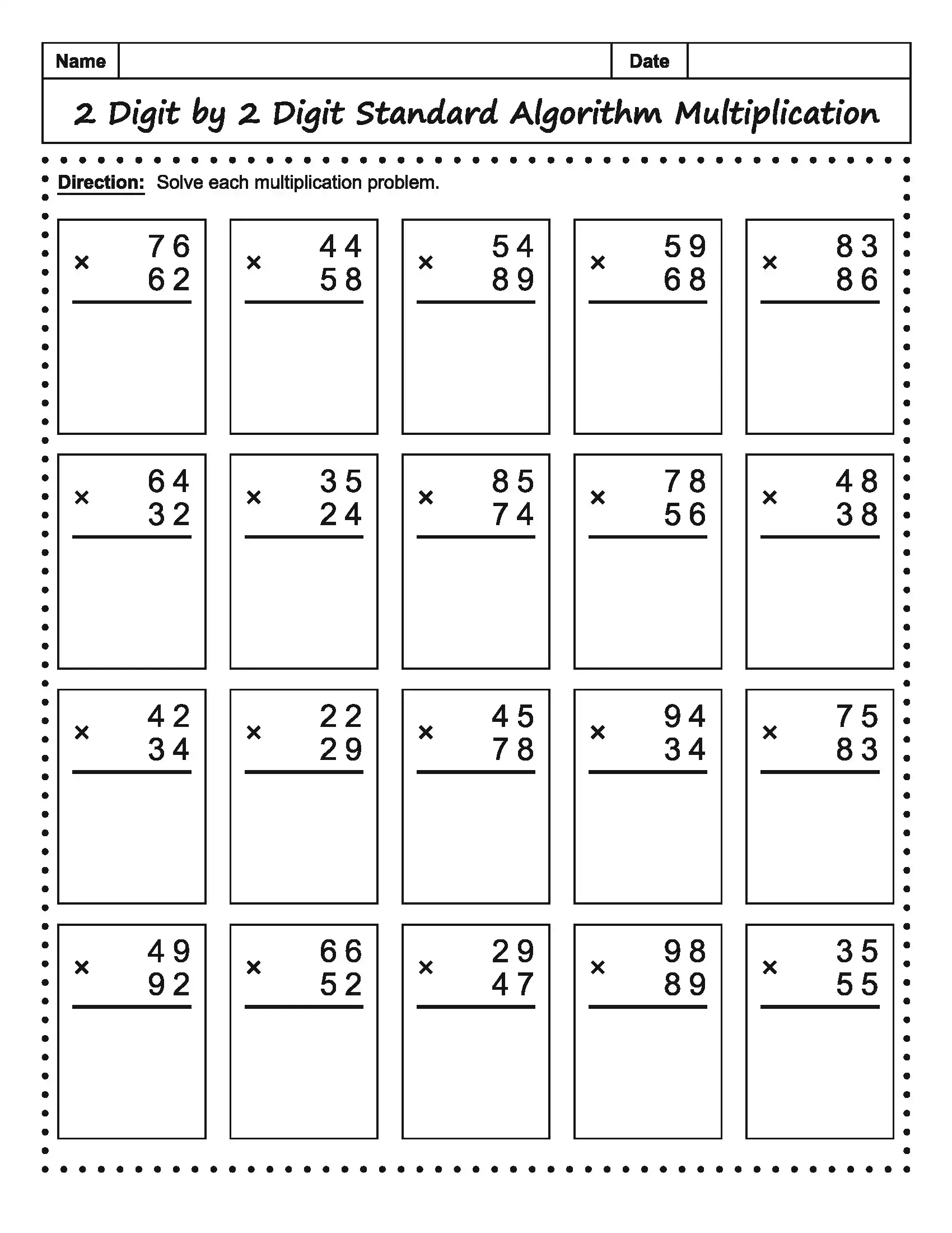 Math Worksheet 3