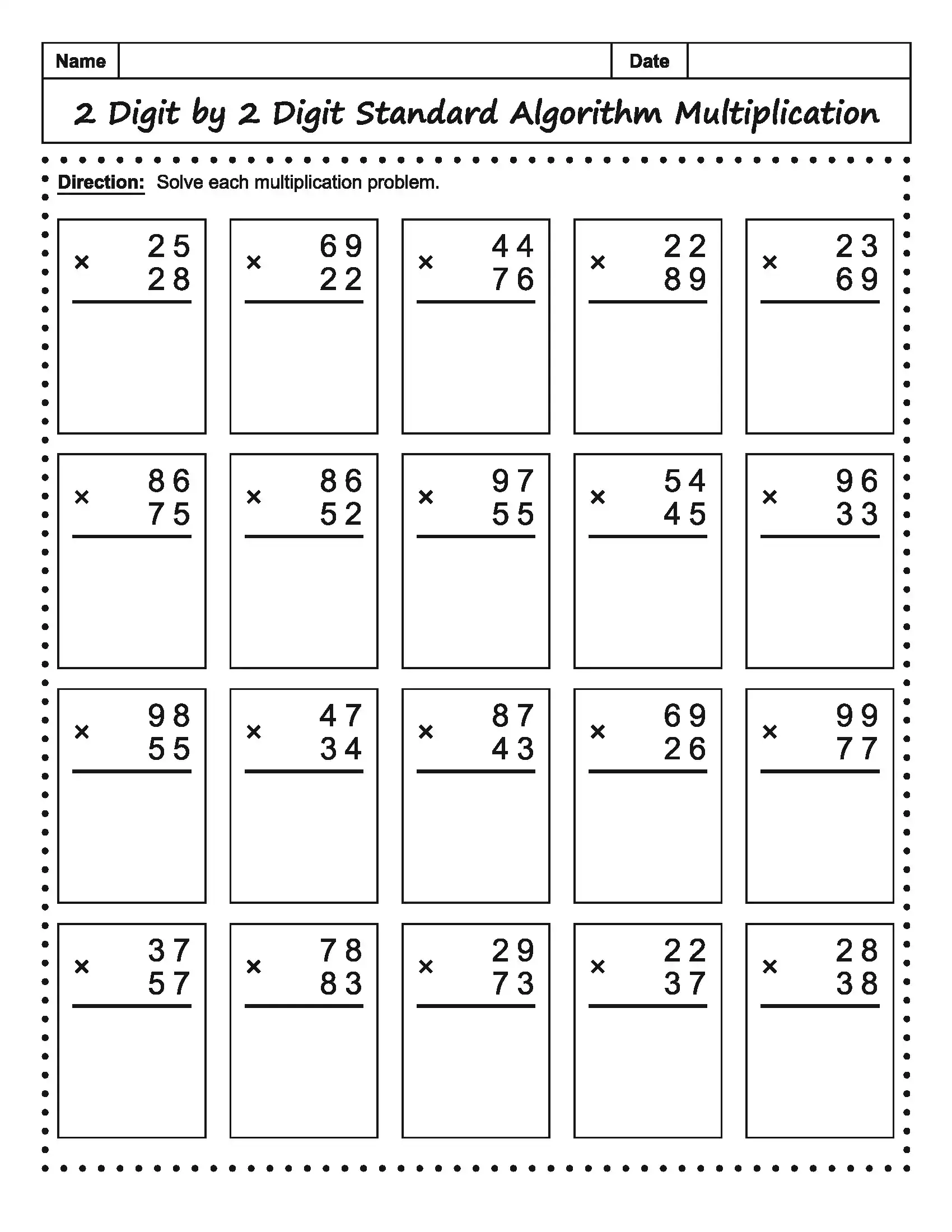 Math Worksheet 7