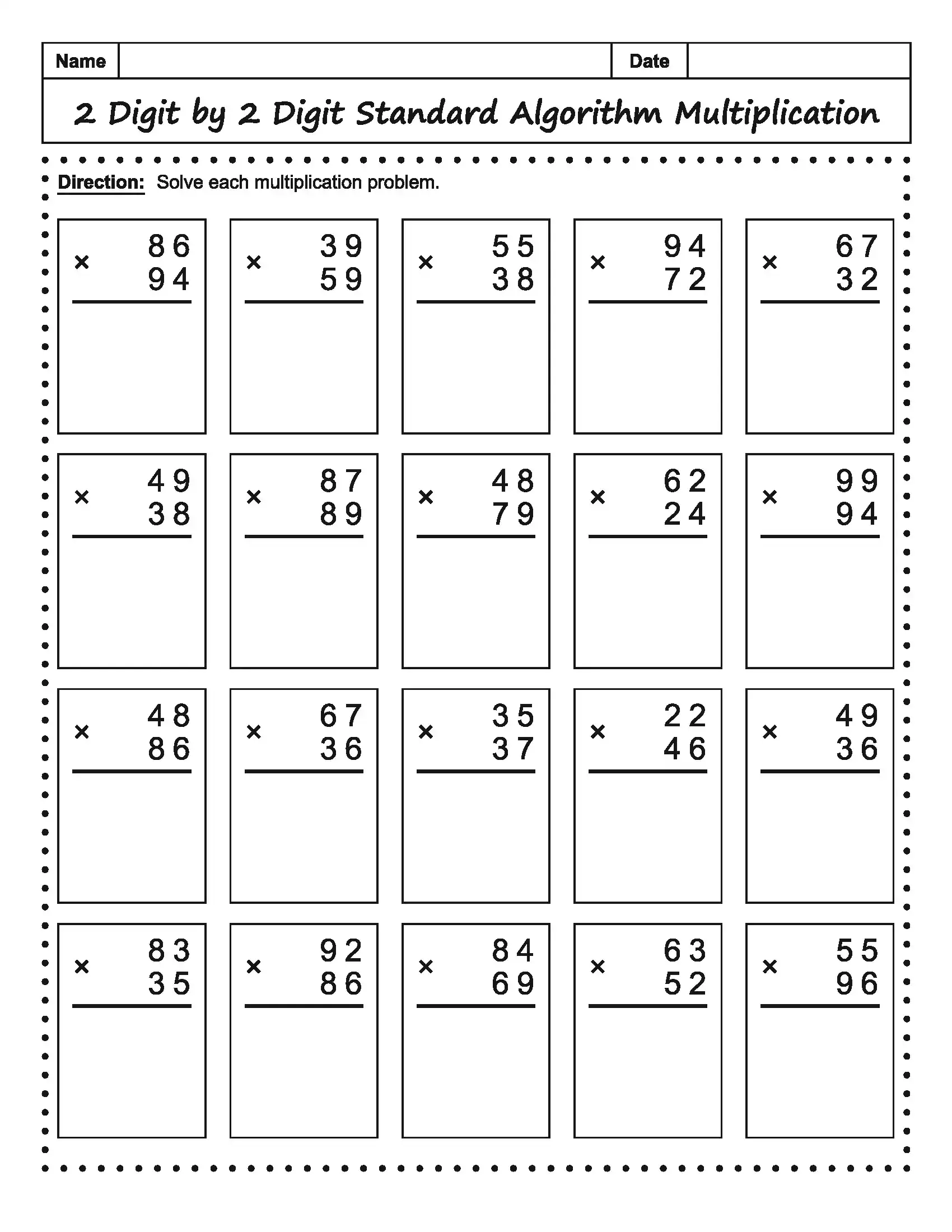Math Worksheet 9