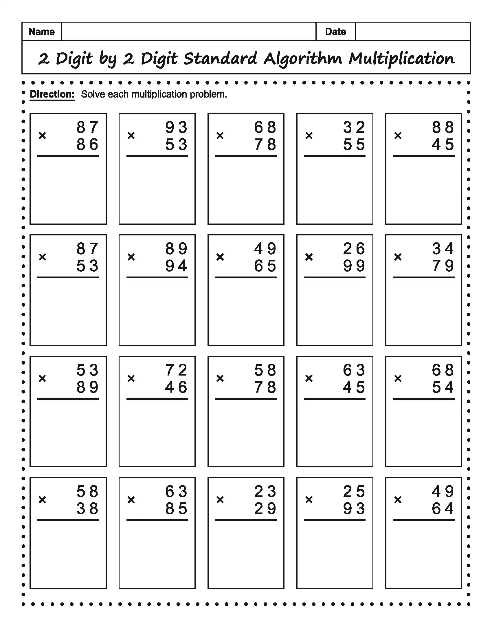 Math Worksheet 15