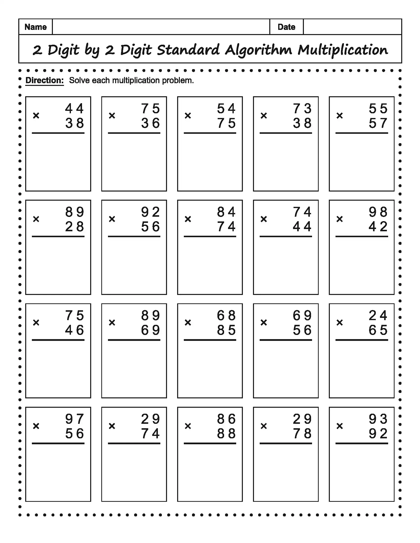 Math Worksheet 18