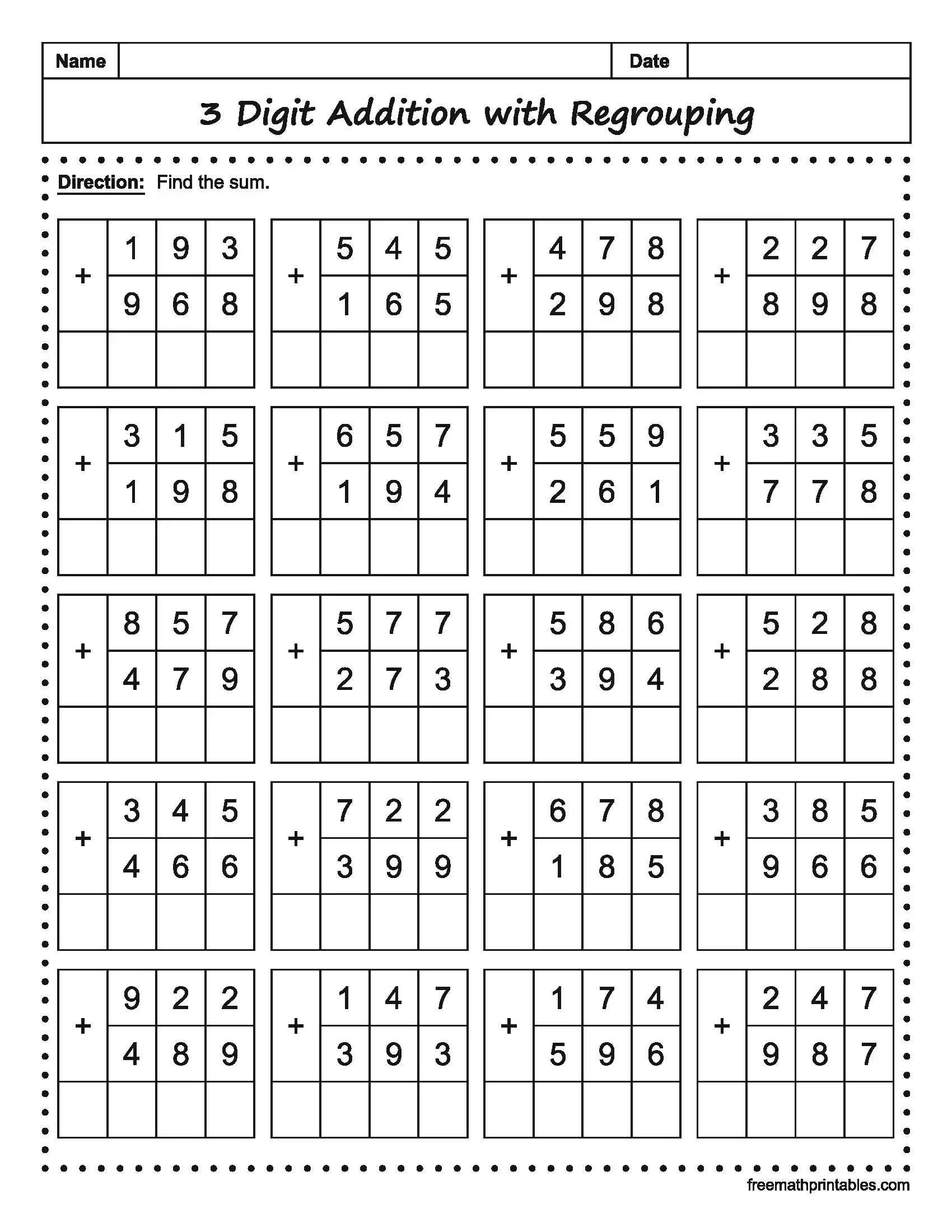 Math Worksheet 2