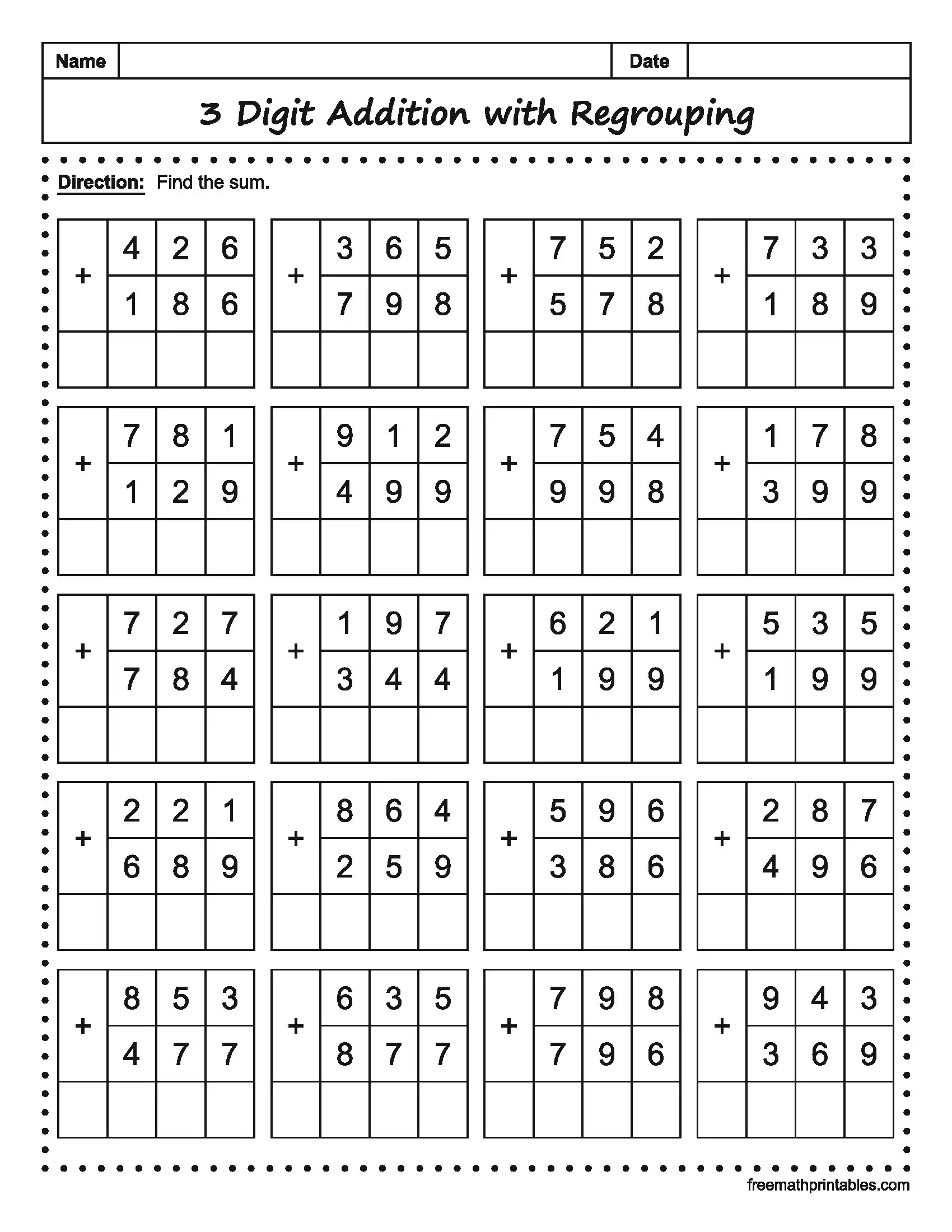 Math Worksheet 5