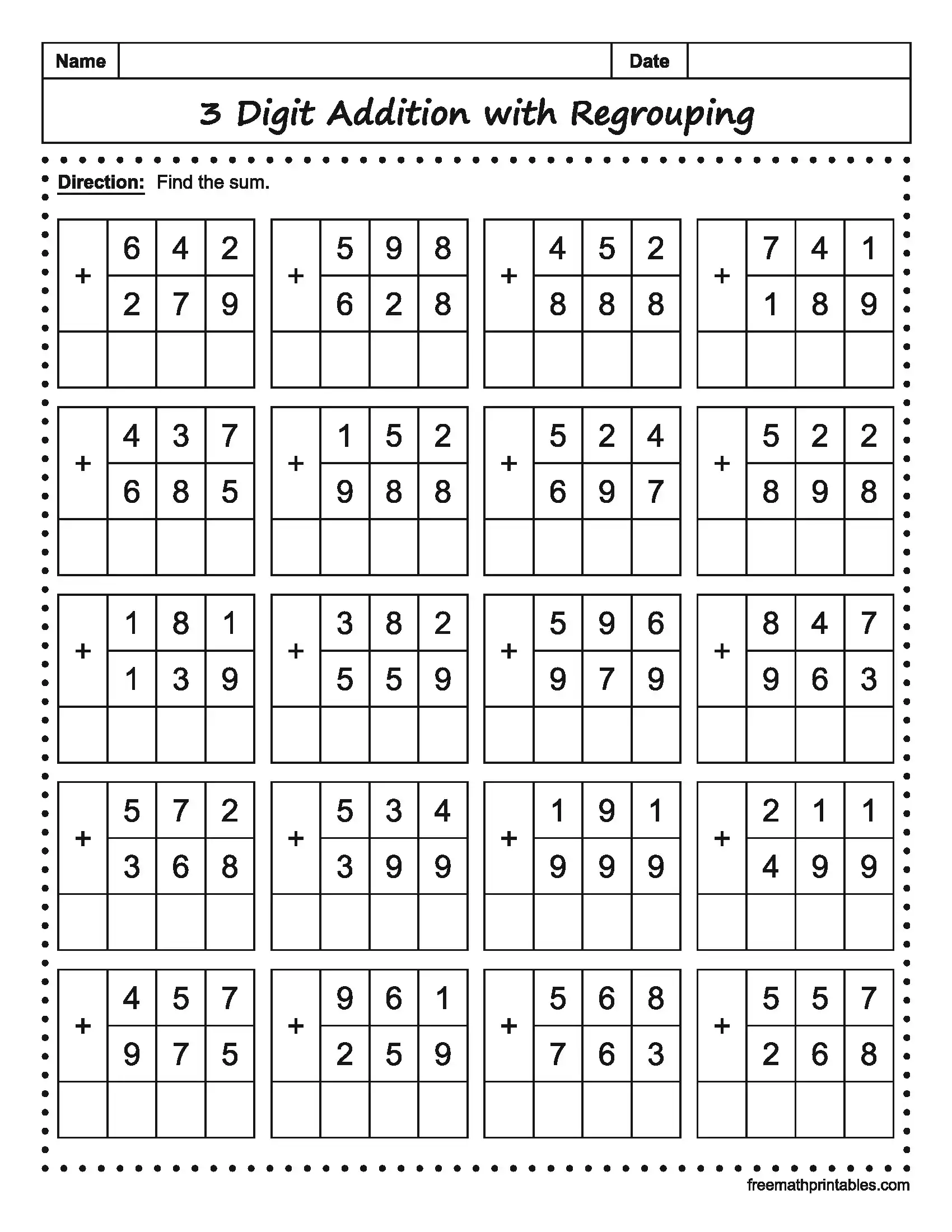 Math Worksheet 6
