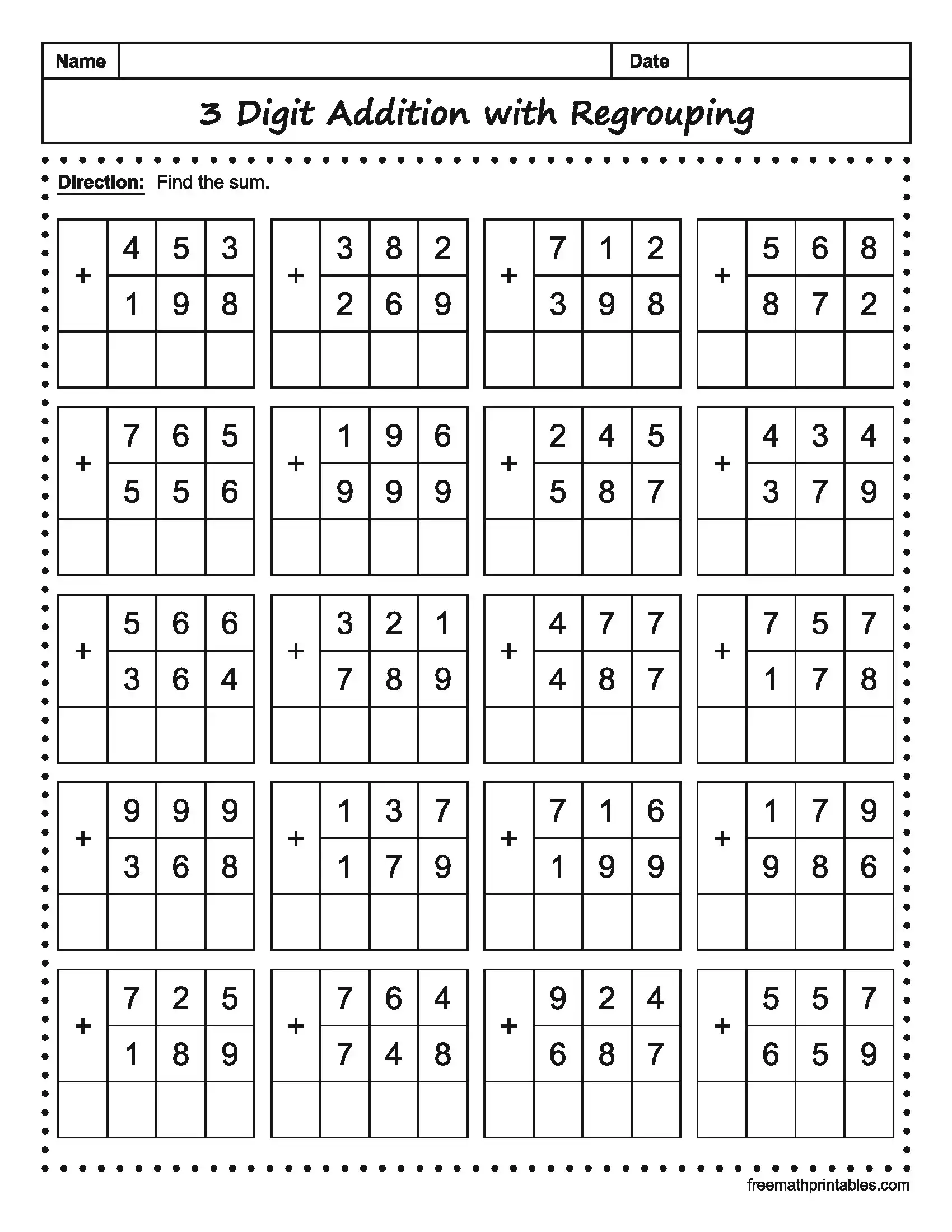 Math Worksheet 9