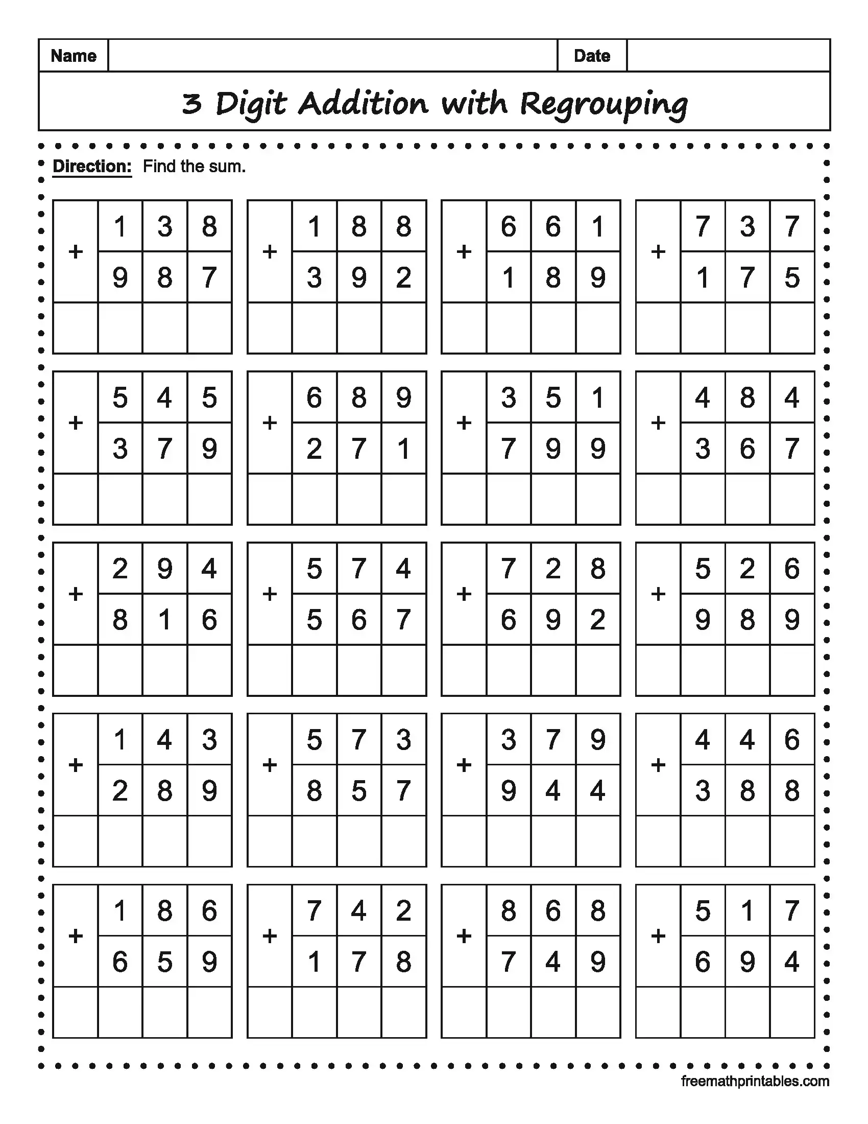 Math Worksheet 13