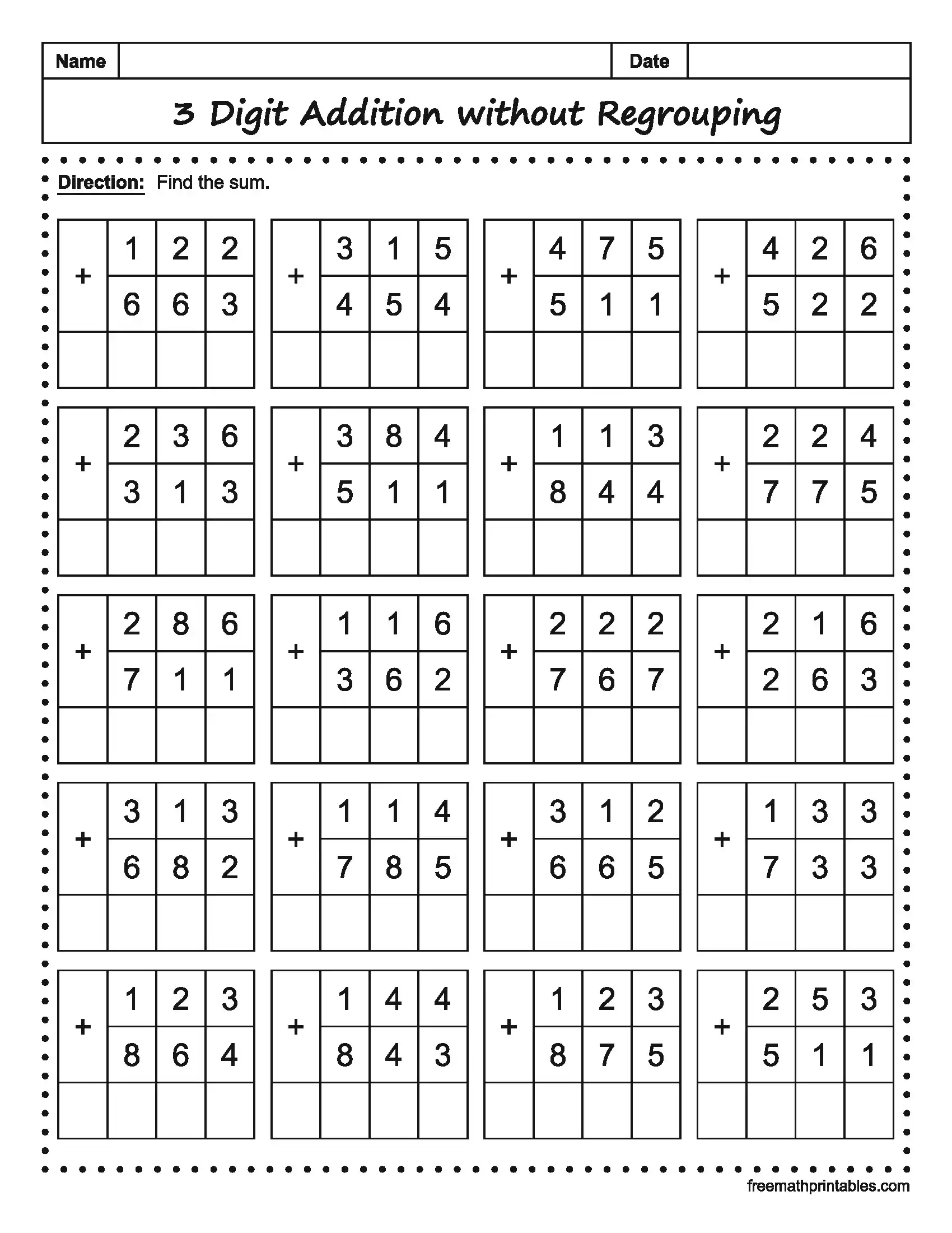 Math Worksheet 4