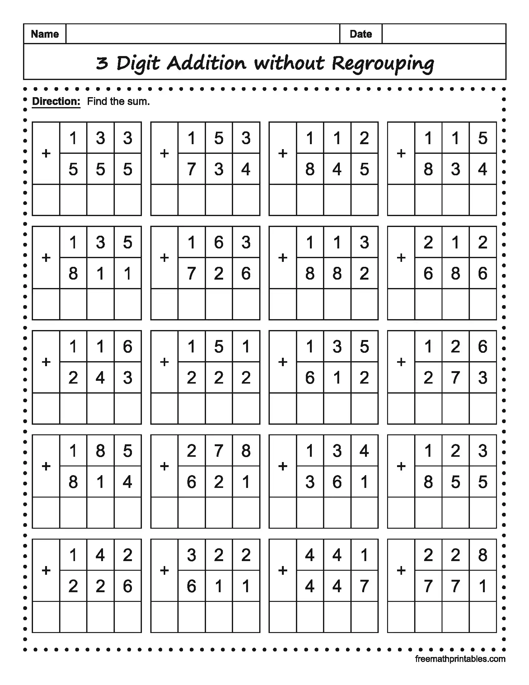 Math Worksheet 6