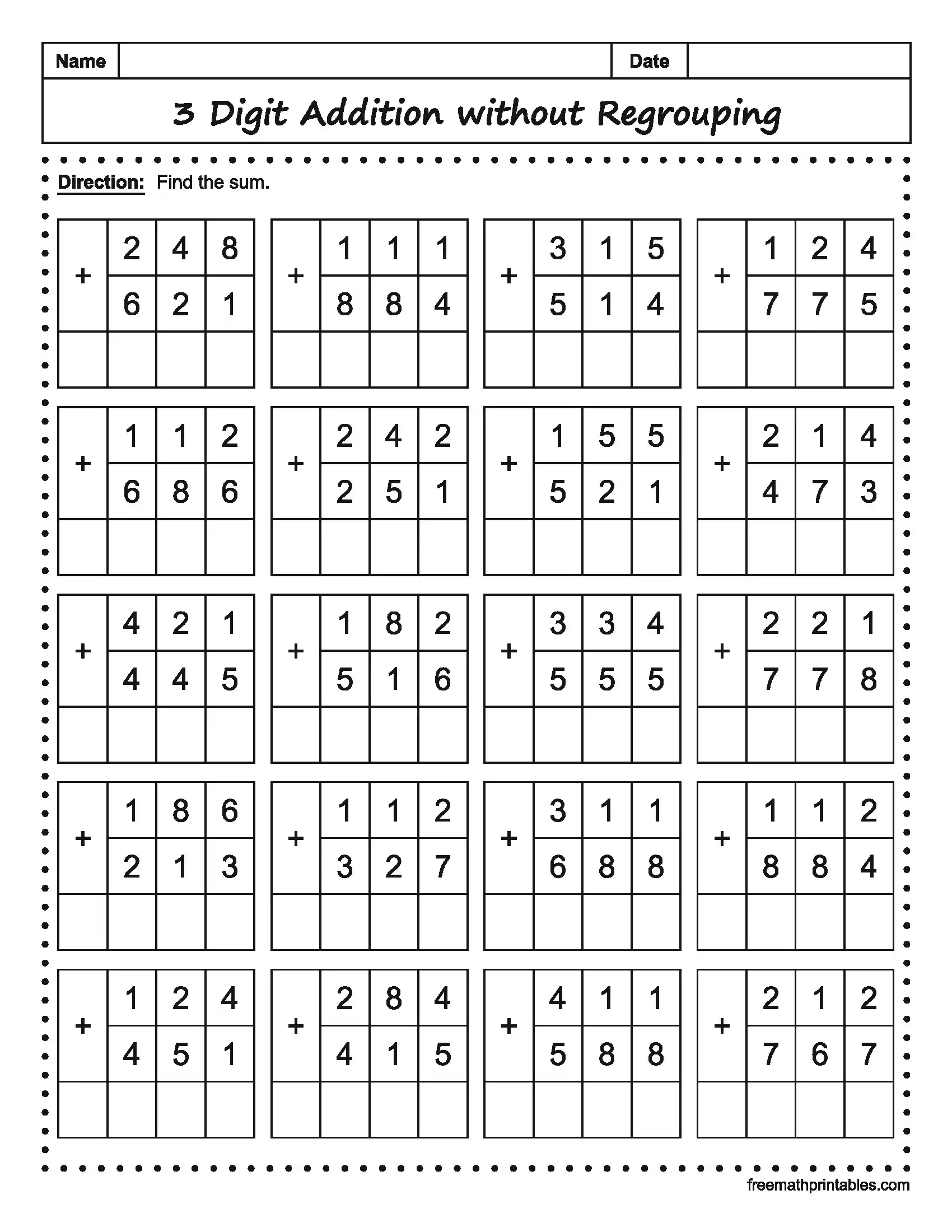 Math Worksheet 15