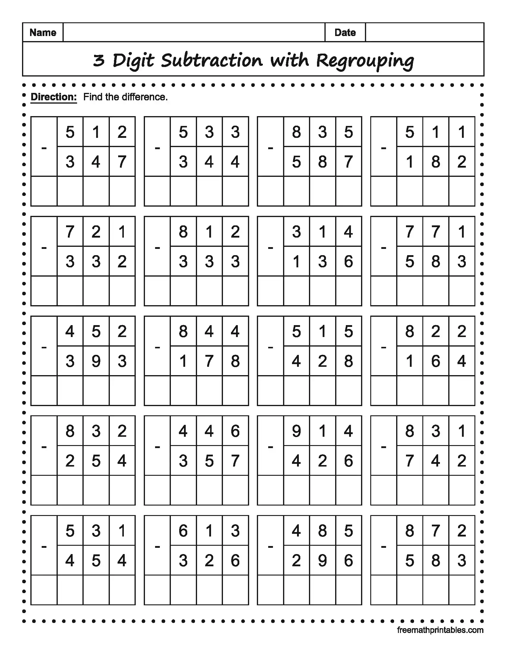Math Worksheet 5