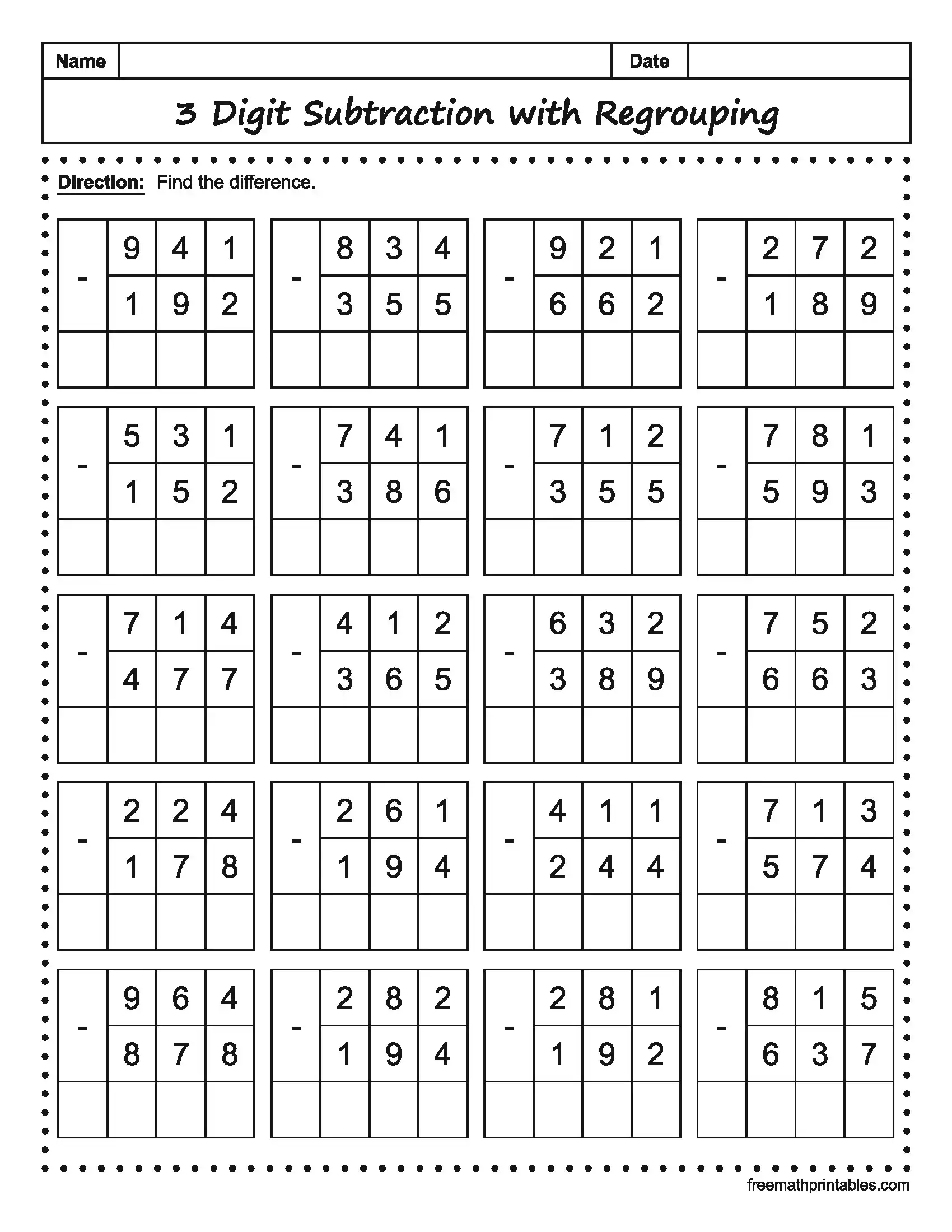 Math Worksheet 17