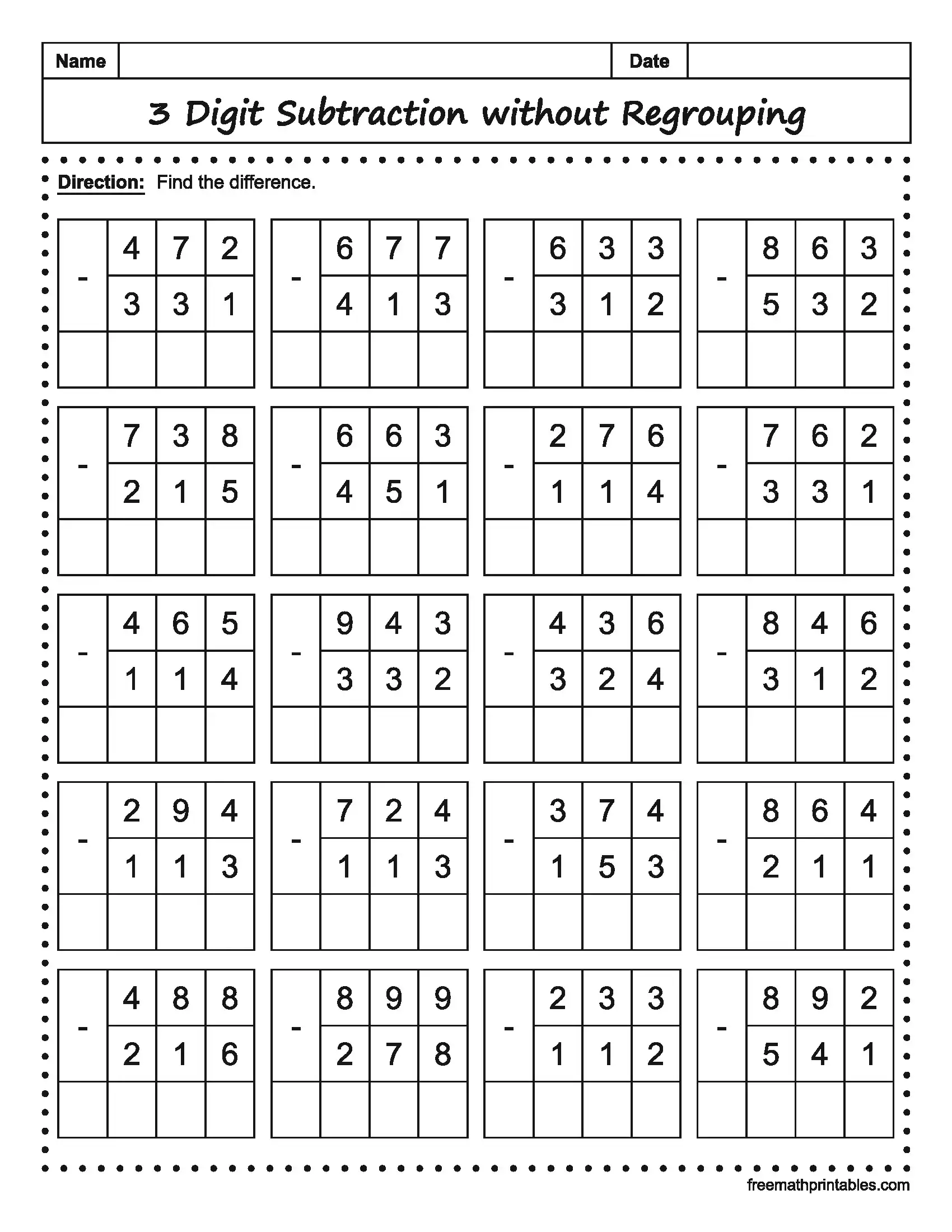 Math Worksheet 3