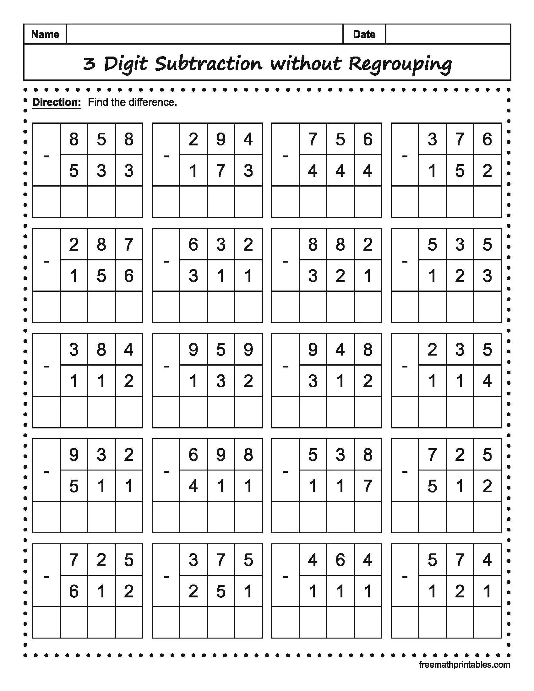 Math Worksheet 7
