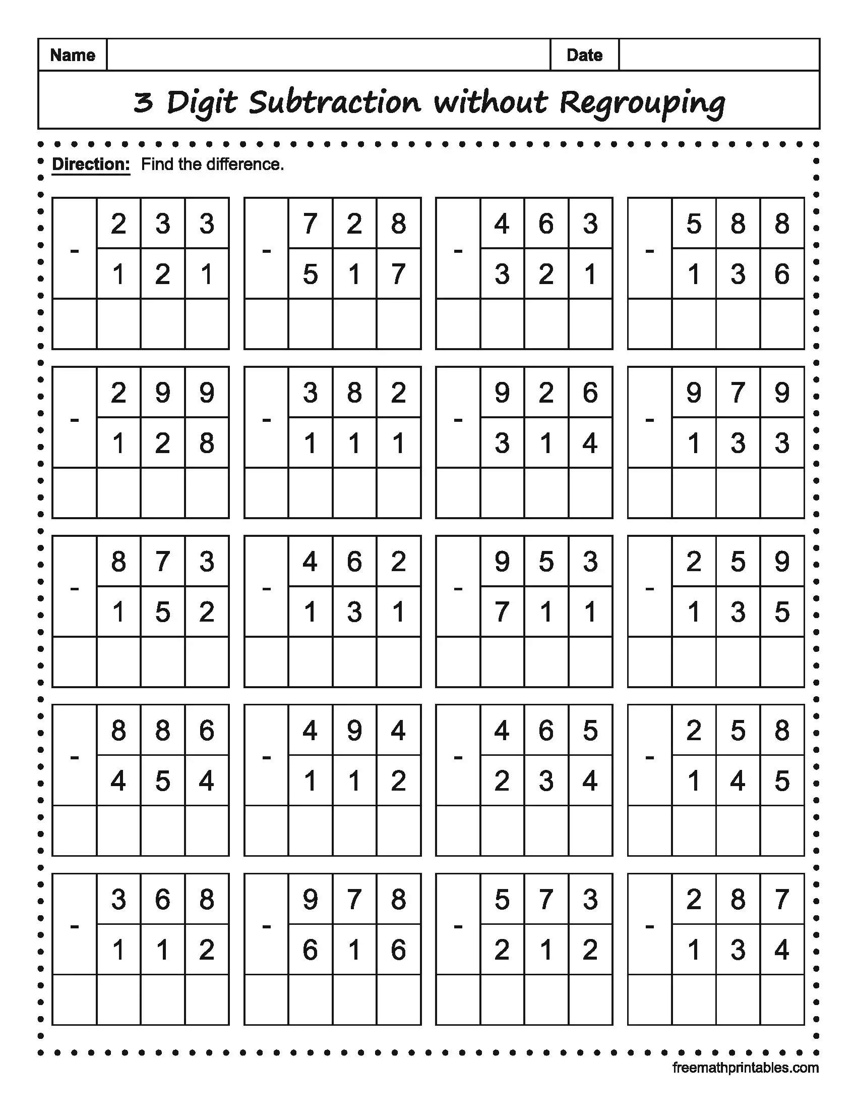 Math Worksheet 8