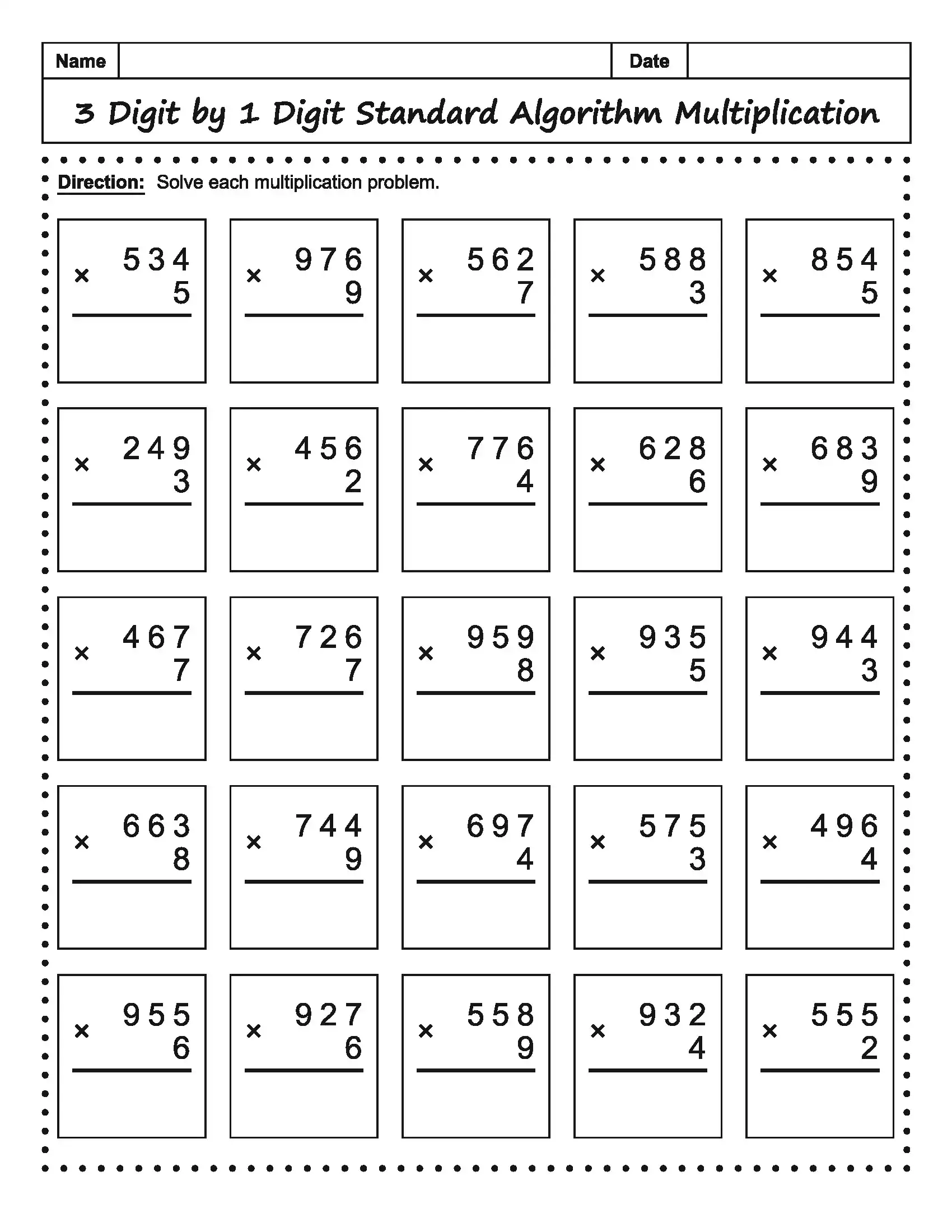 Math Worksheet 3