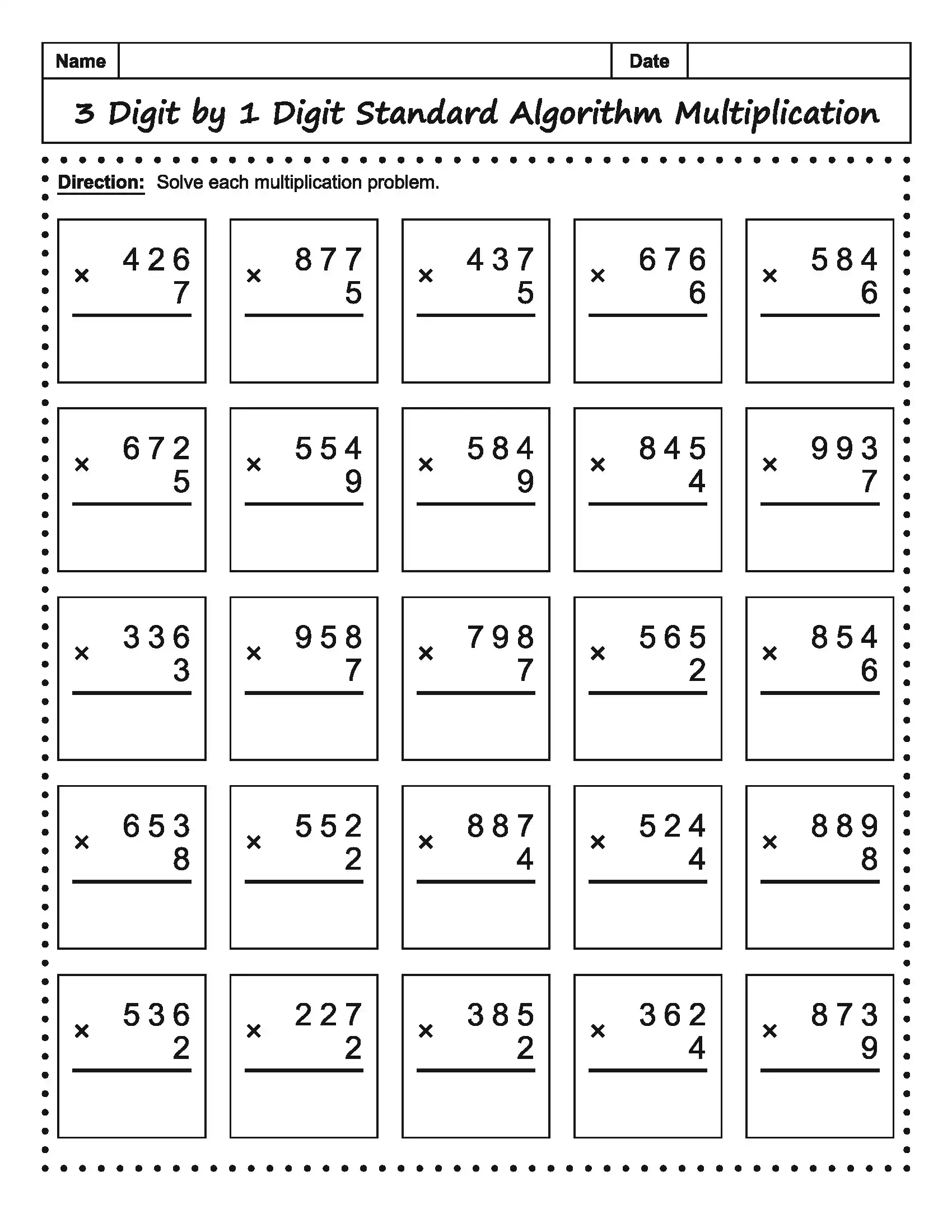 Math Worksheet 8