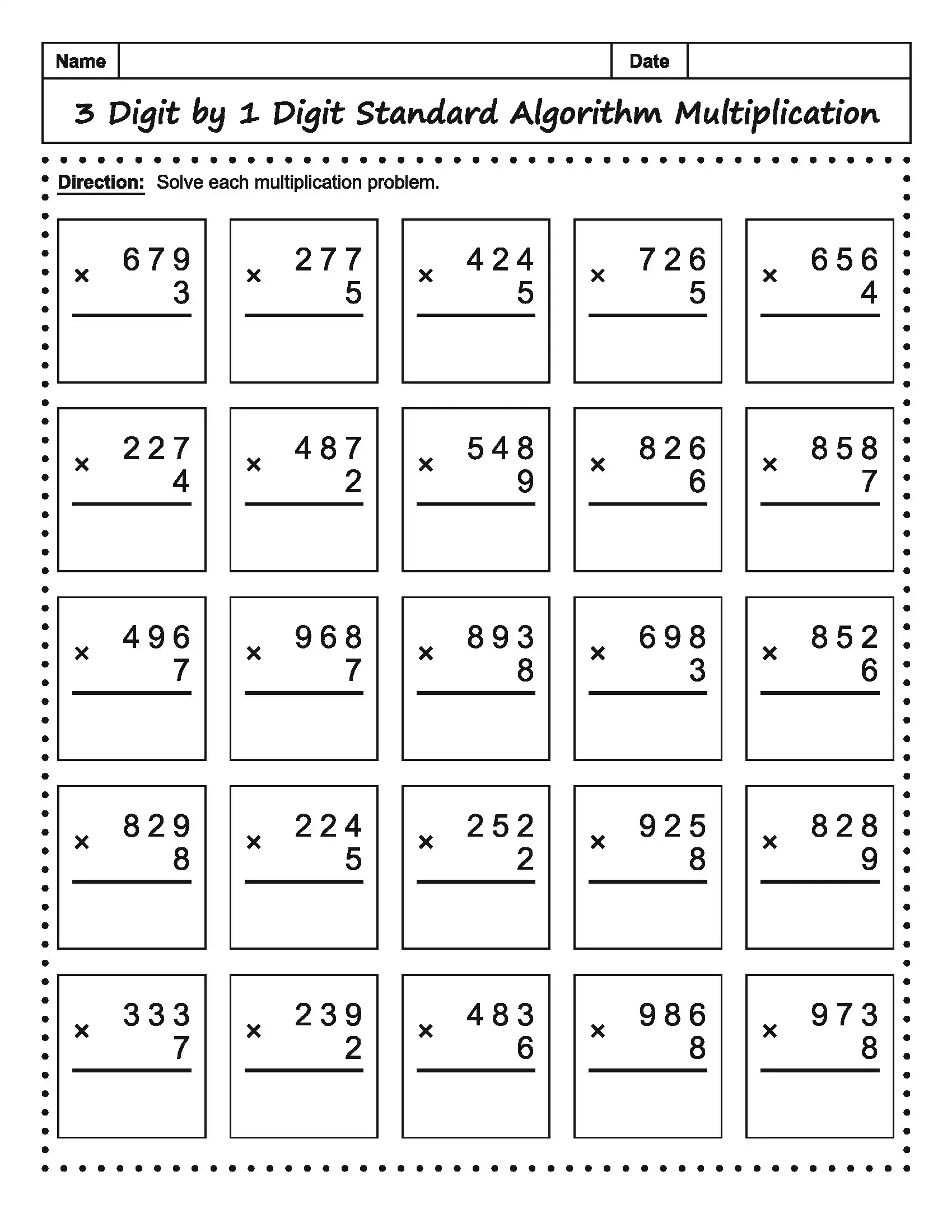 Math Worksheet 10