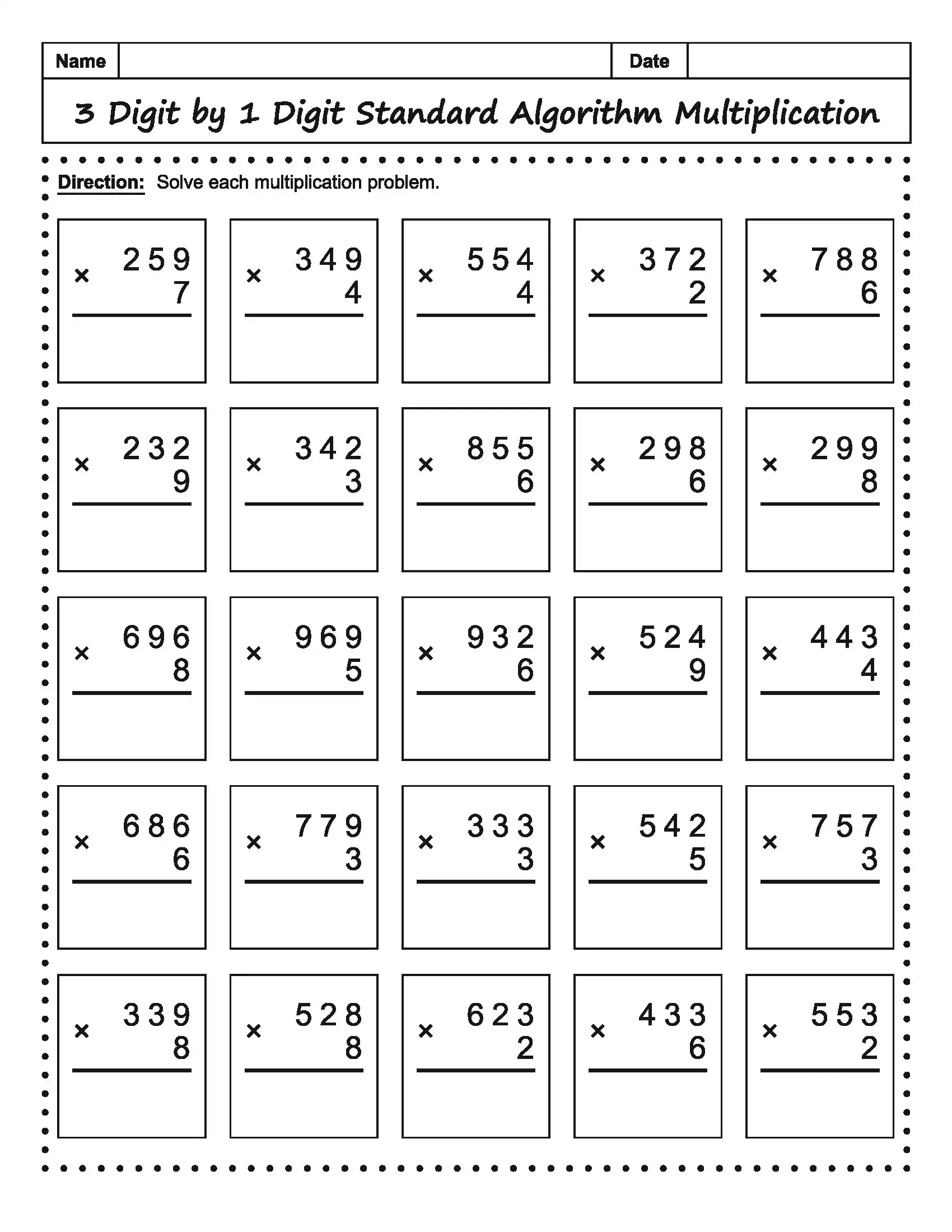 Math Worksheet 11