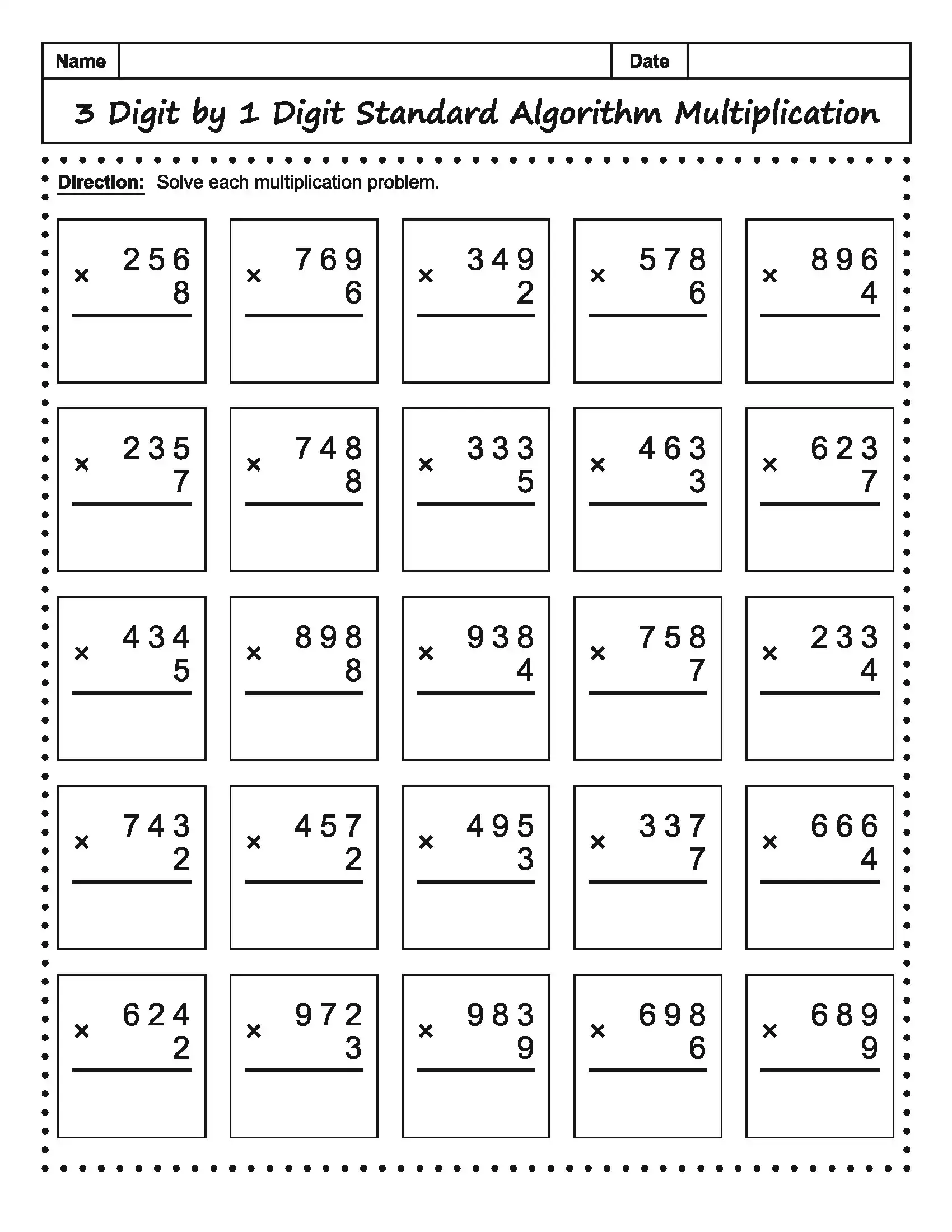 Math Worksheet 12