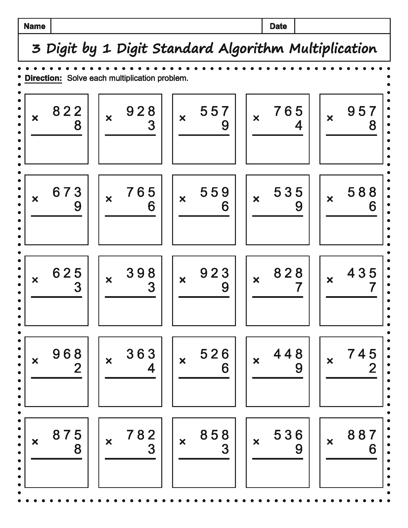 Math Worksheet 15