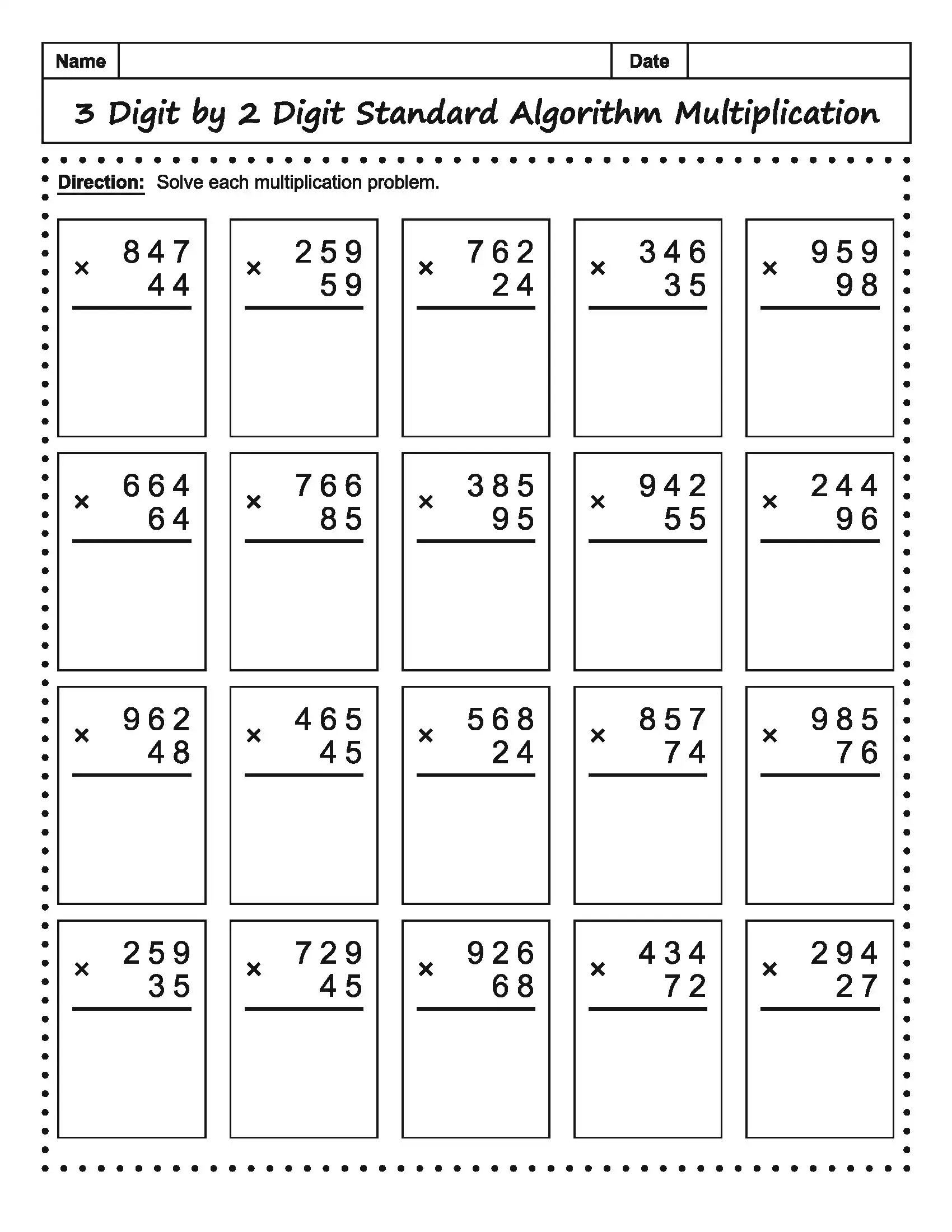 Math Worksheet 3
