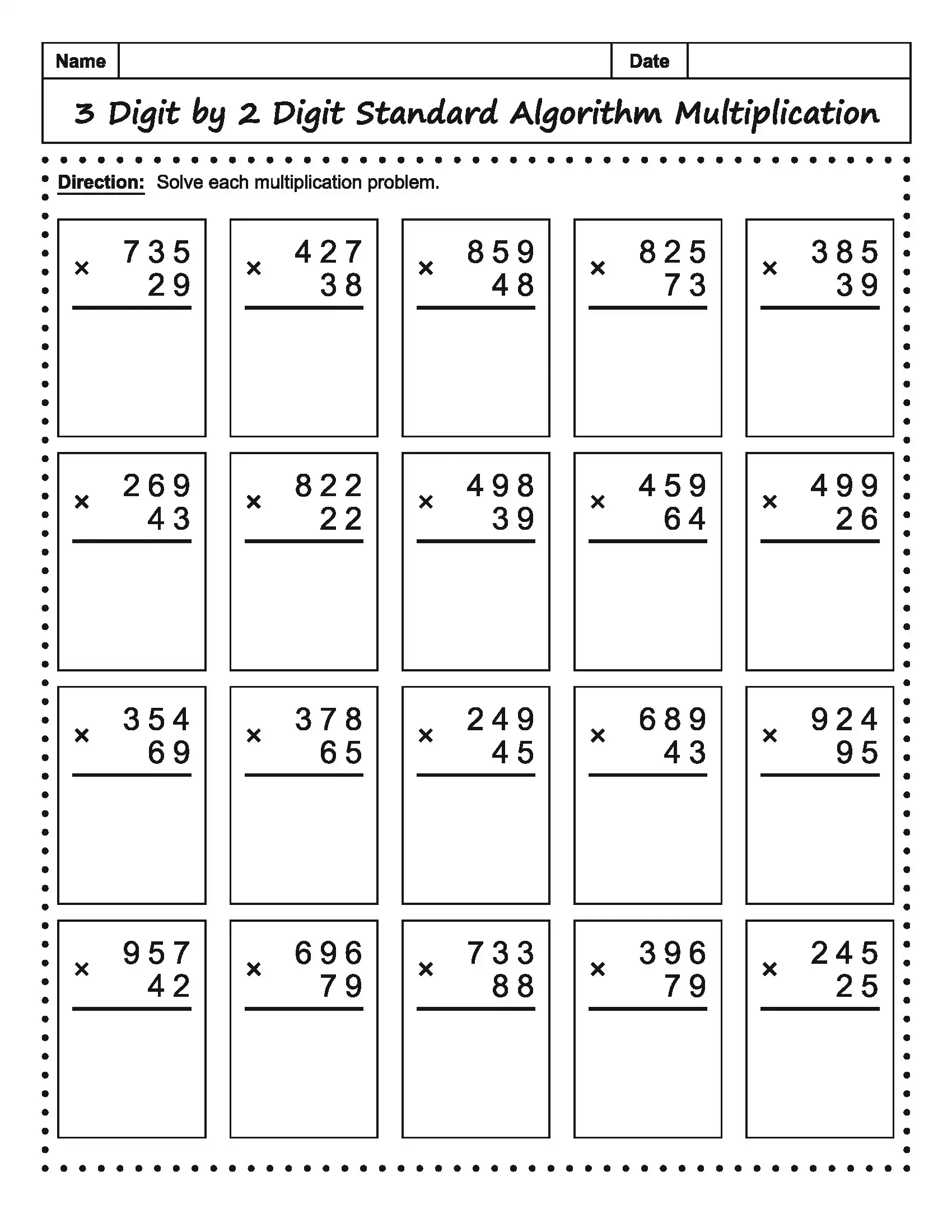 Math Worksheet 8