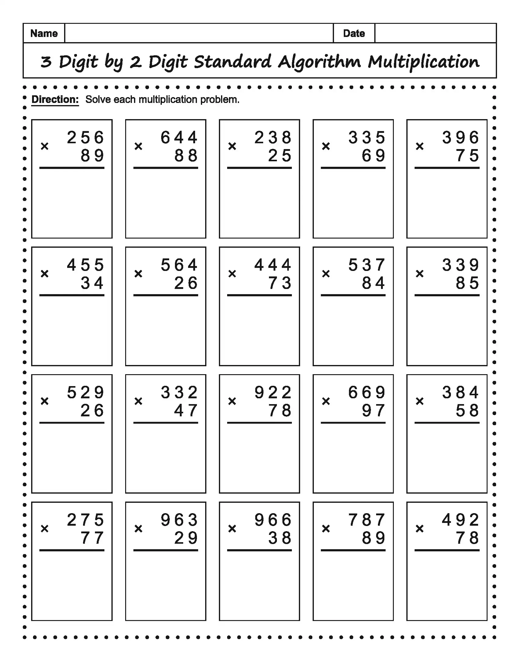Math Worksheet 10