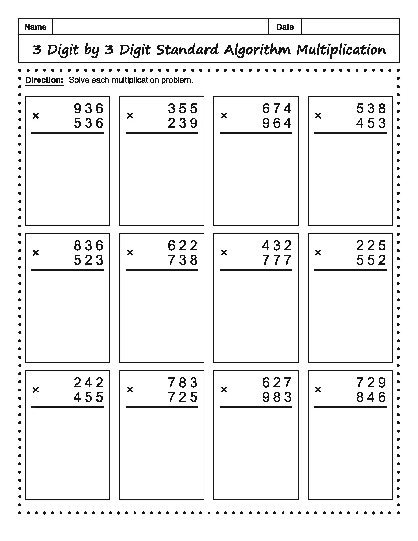Math Worksheet 3