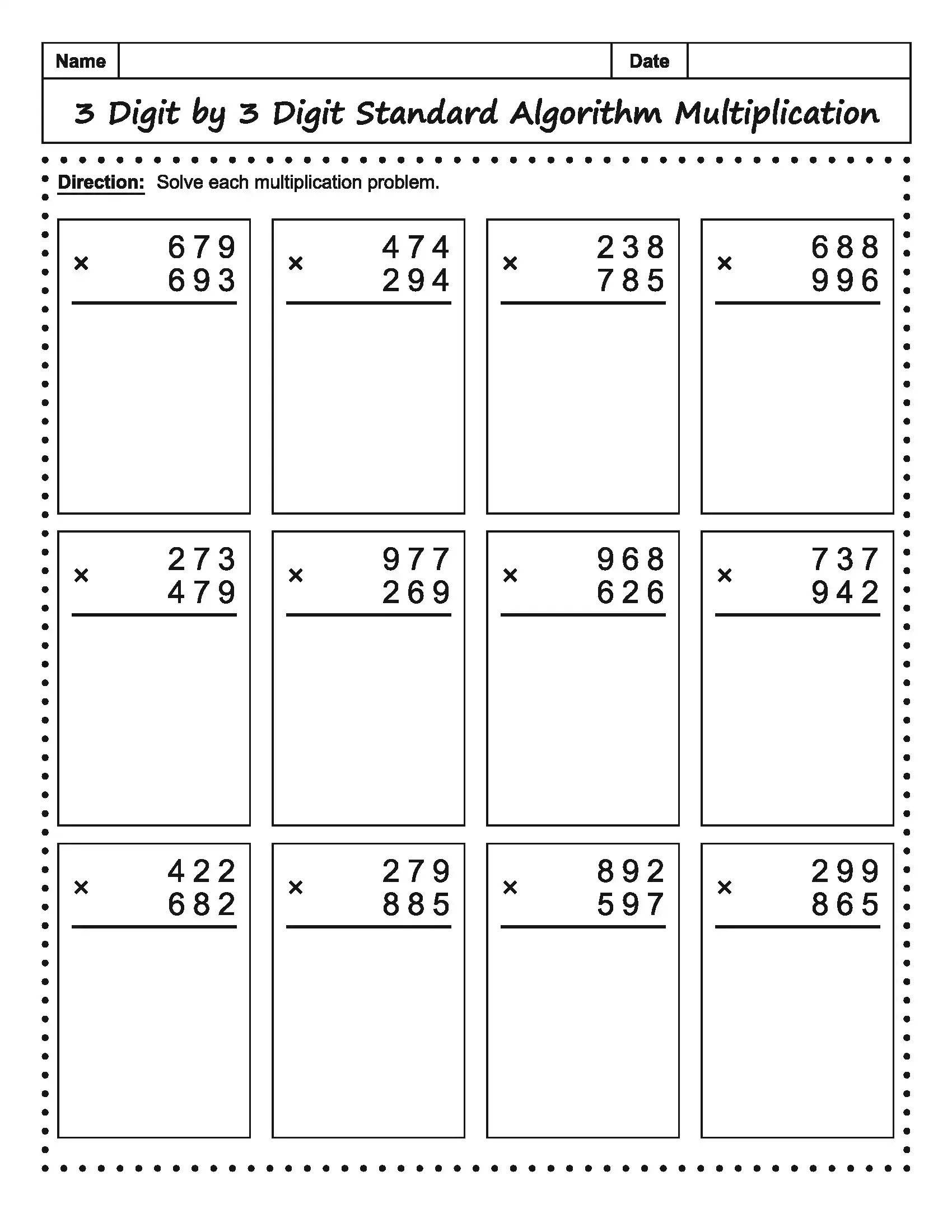Math Worksheet 7